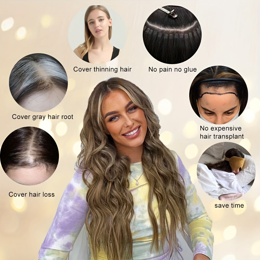 22Inch Clip-In Synthetic Hairpiece To Volume