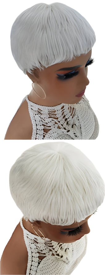 White Pixie Cut Wig