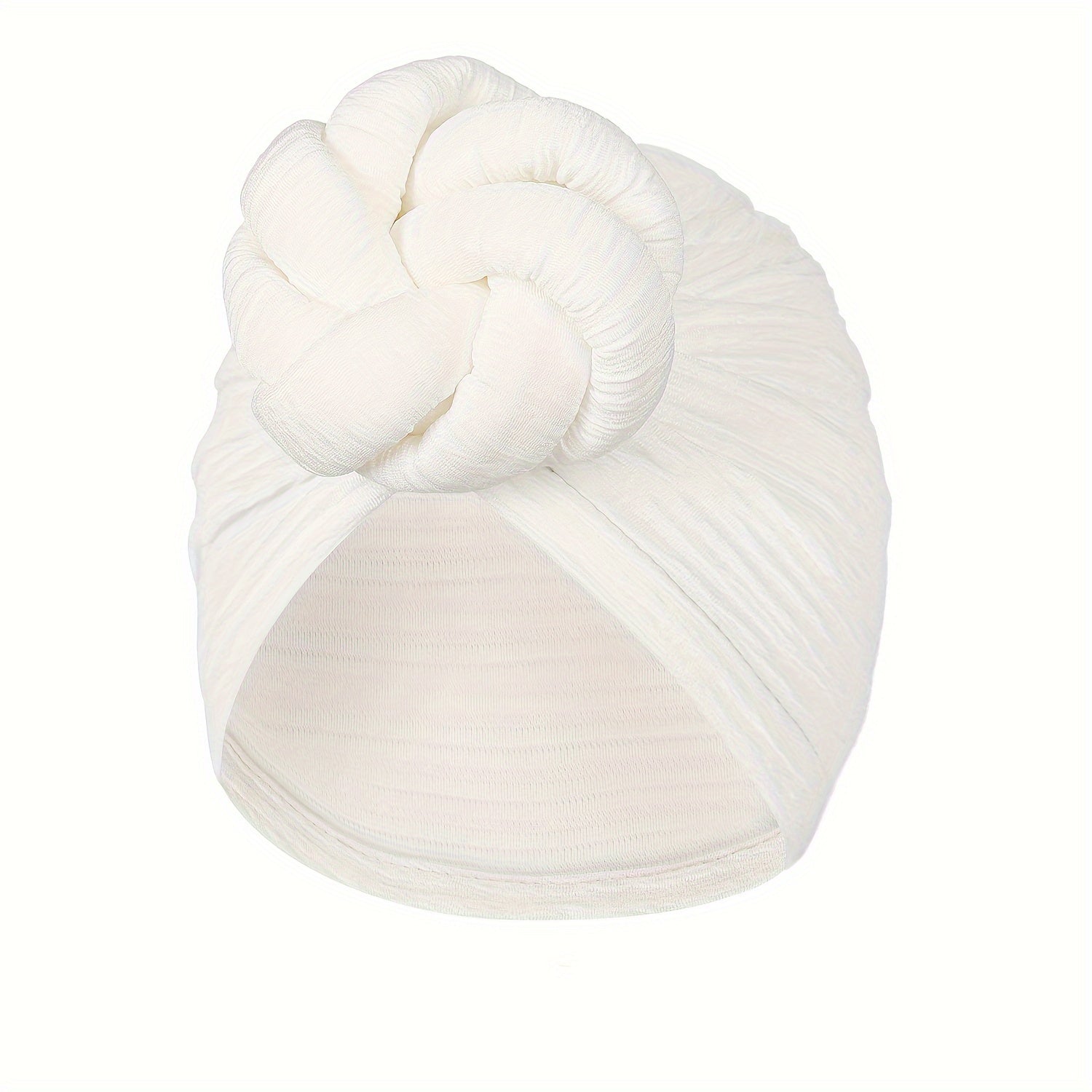 Women's Turbans Solid Color Handmade Floral Knot On The Forehead, African Fashion Chemotherapy Hat, Casual, Comfortable, Breathable, High-end Daily Headscarf Hat