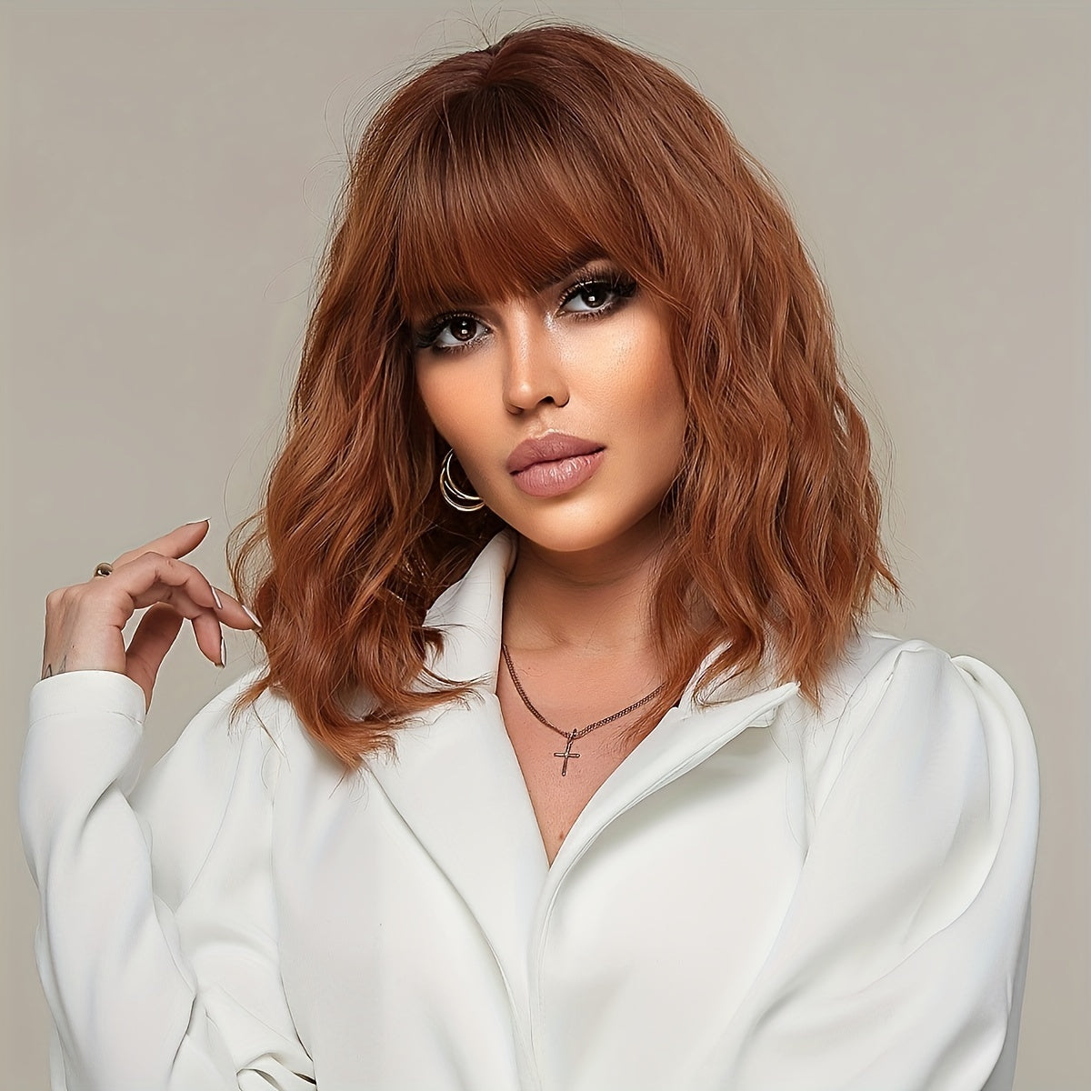 Ginger wig with bang