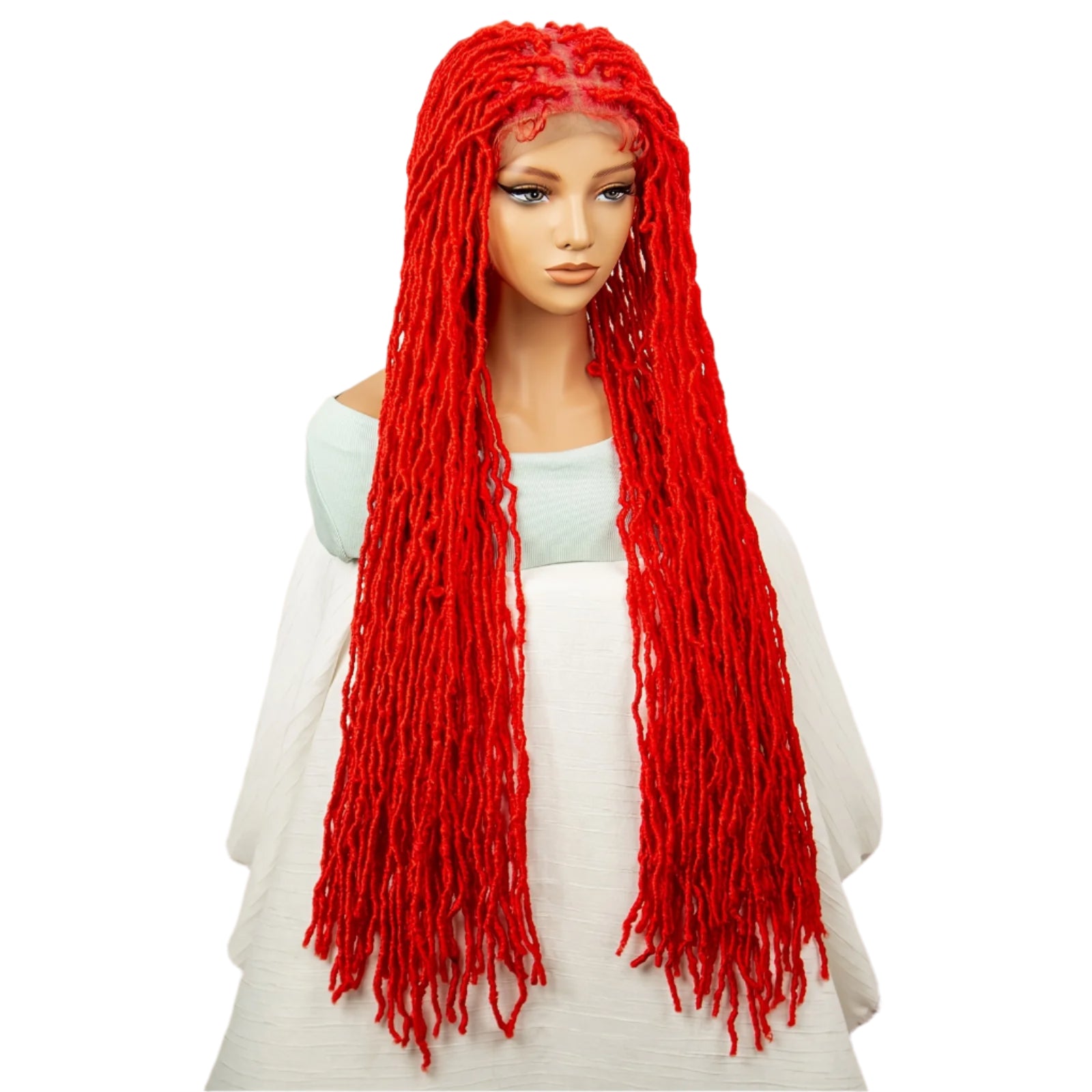 Burgundy Red 36" Super Lightweight Braided Wigs