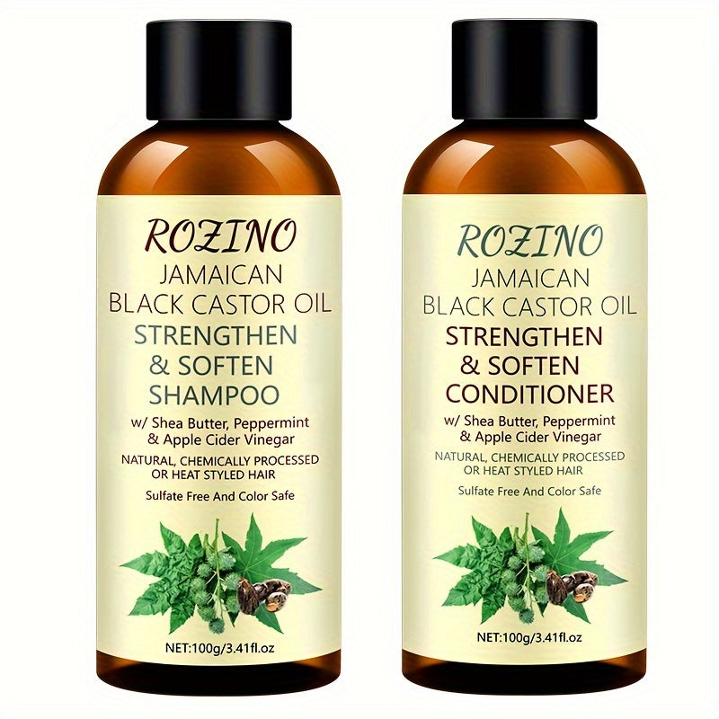 2pcs Rozino Jamaican Black Castor Oil Shampoo and Conditioner Set