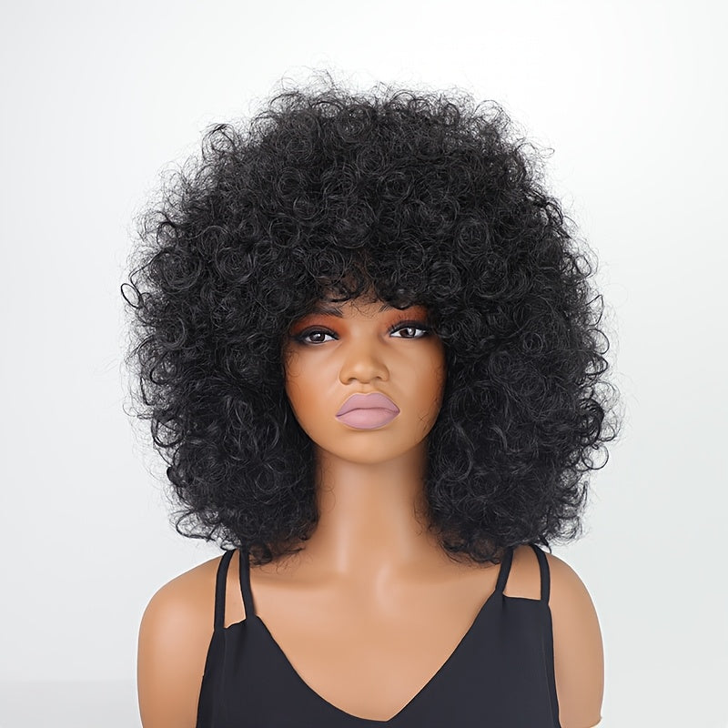 [Chic Afro Curly Wig for Women] Chic Afro Curly Wig for Women - Heat Resistant, 150% Density, Perfect for Everyday & Party Looks