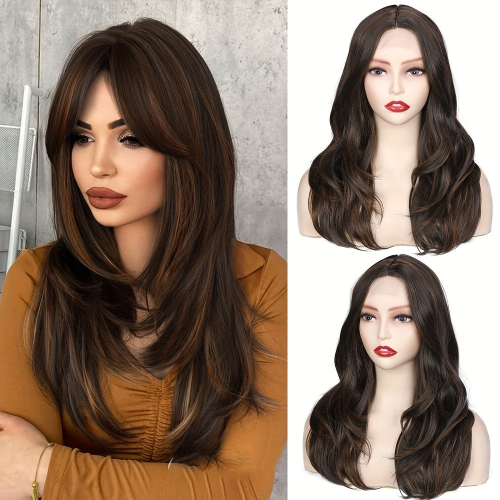 Long Wavy Wig With Highlights