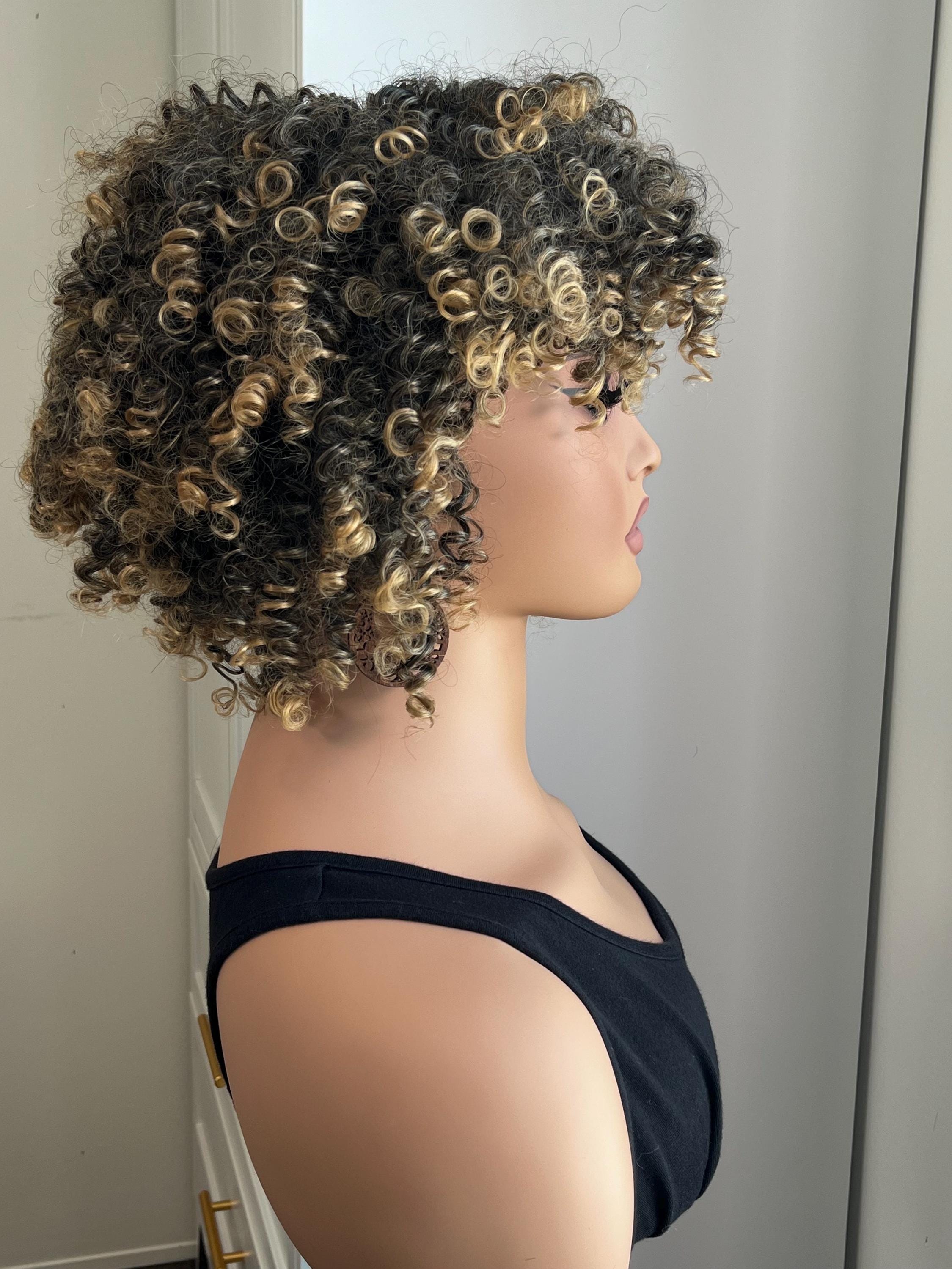 Blonde curly Afro wig | Premium Synthetic fibers| availabile in color T27, 1b/613 and black #1