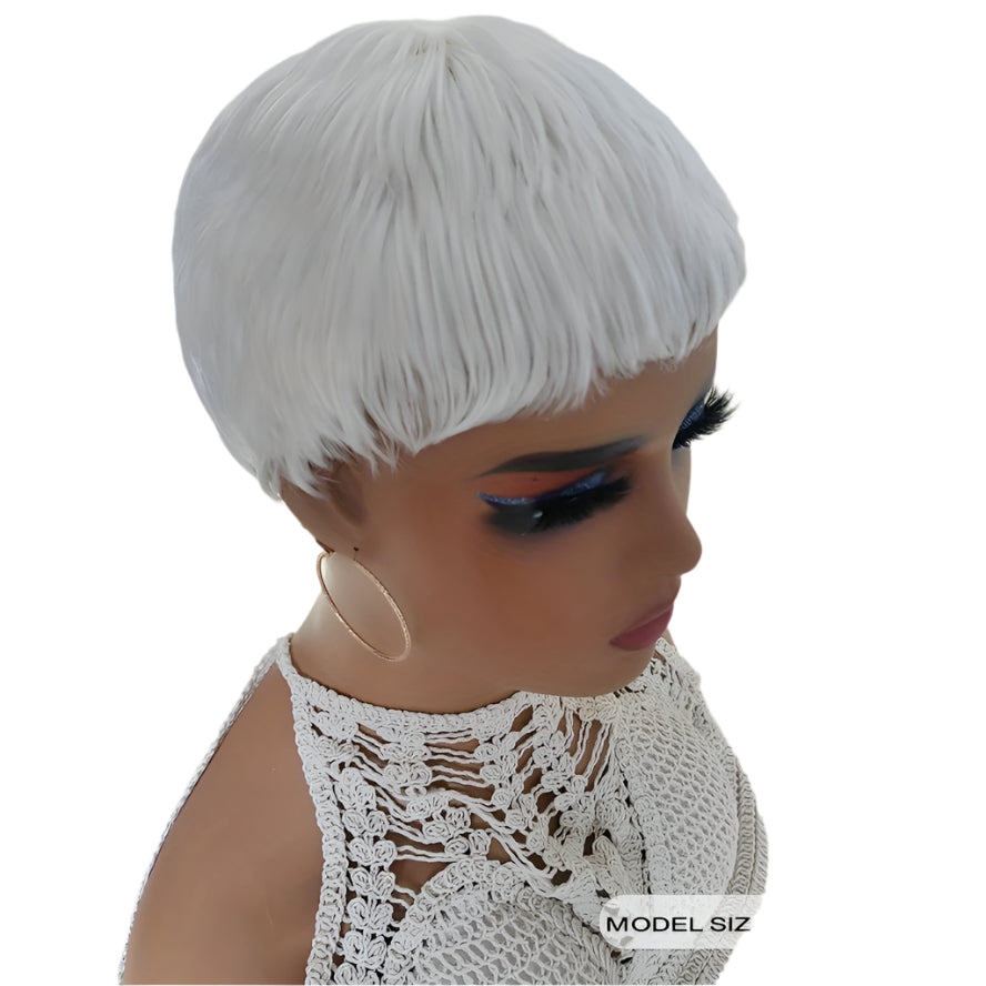 White Pixie Cut Wig