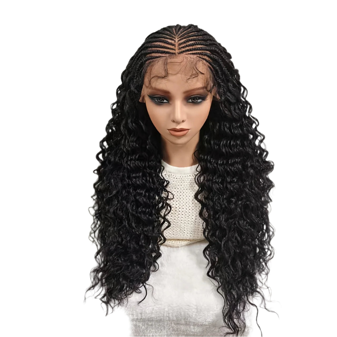 13*4 Lace Braided Synthetic Hair Wigs Heat Resistant Synthetic Lace Front
