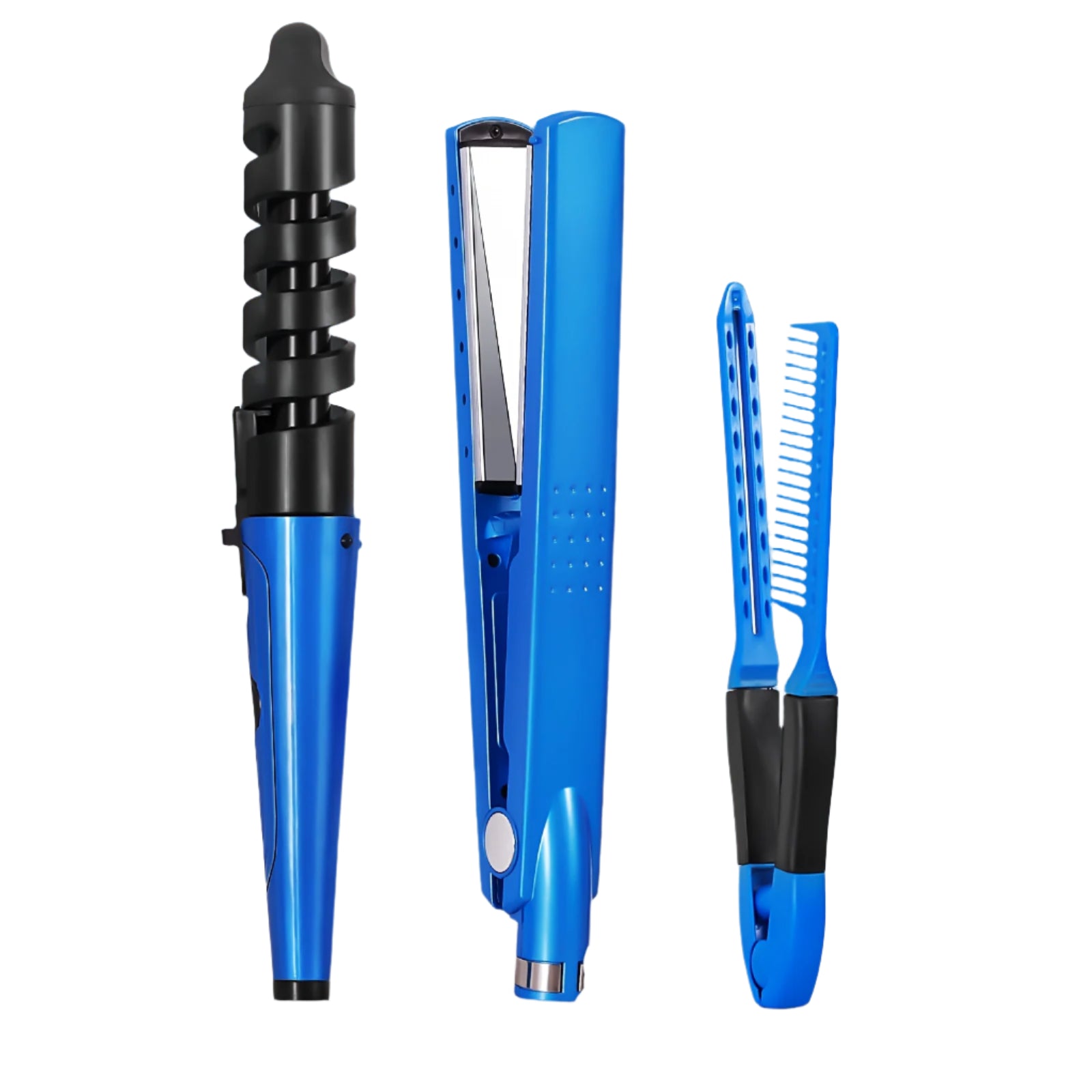 3pcs Blue Hair Styling Kit