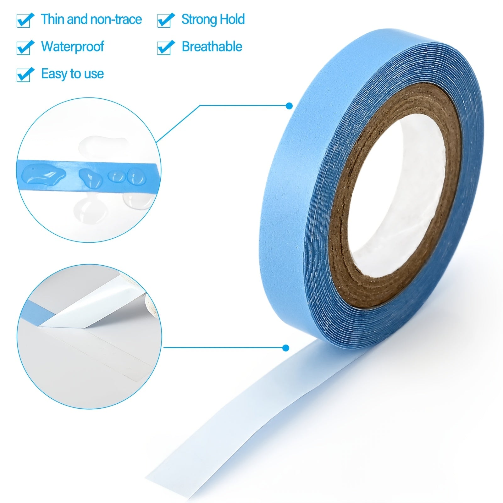 Lace Wig Installation Kit: 3 Yards Double-Sided Adhesive Tape & Scissors Set, Fit