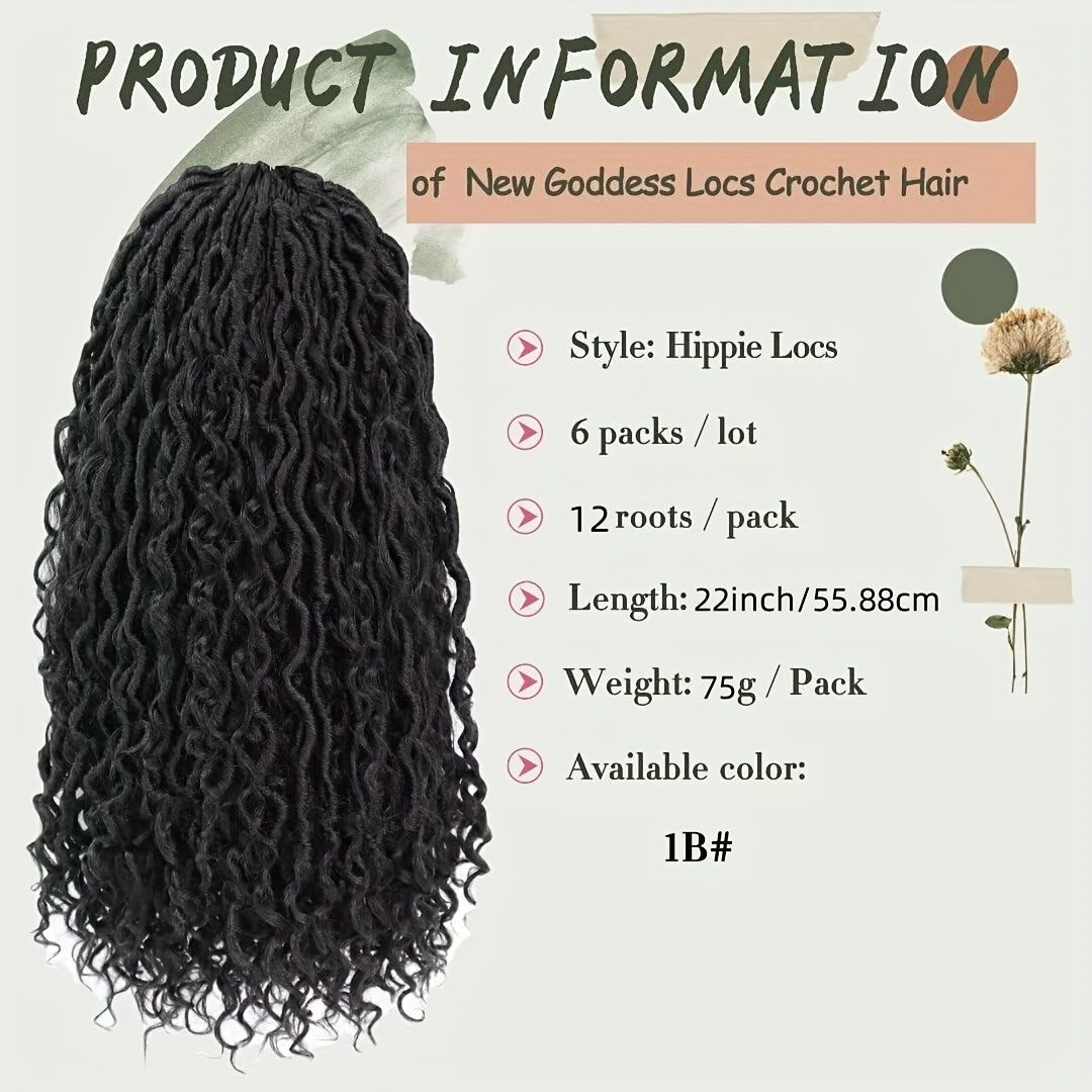 6 Packs Women'S High Temperature Fiber Synthetic Crochet Hair