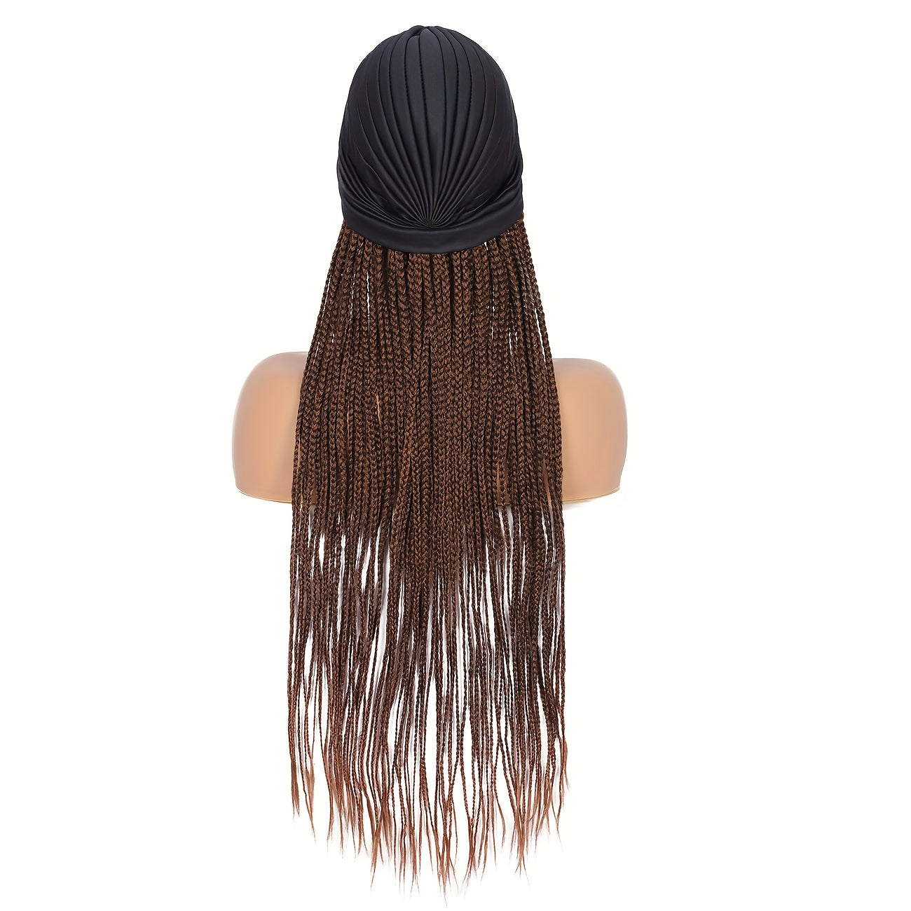 24 Inch Yaki Straight Braided Headband Wig for Women, Japanese Low-Temperature Fiber, Black & Light Brown, Daily Cosplay Wear, Basic Style