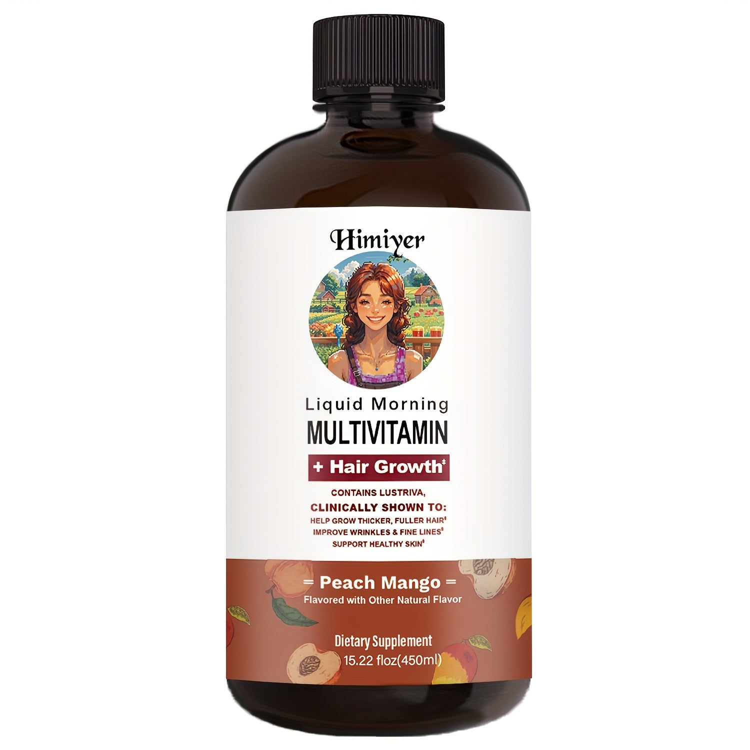 Liquid Multivitamin With Biotin For Hair Growth | 10, 000mcg Biotin | Vitamin D & B Complex | 15.22oz