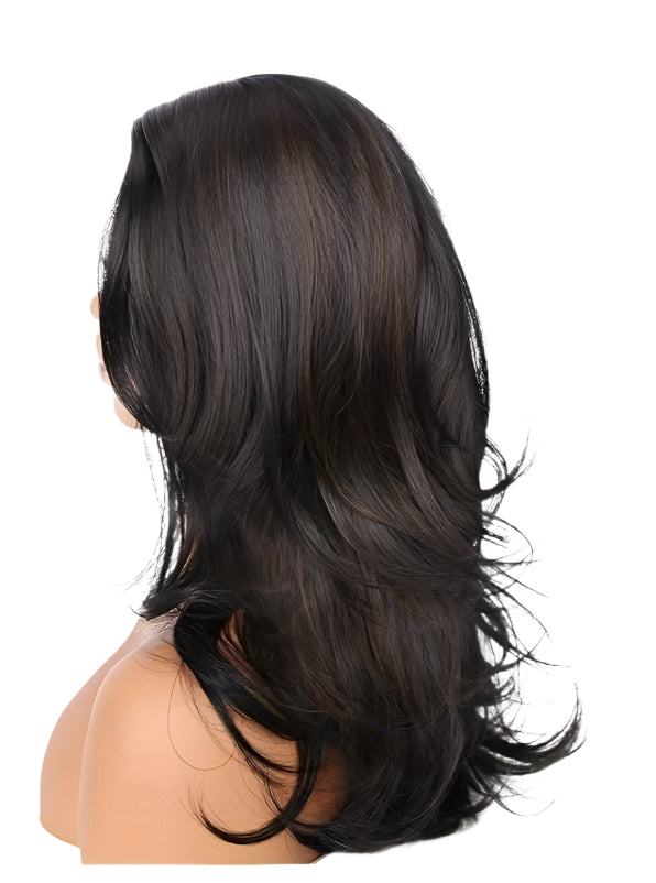 22" Long Straight, Heat Resistant Synthetic Wig