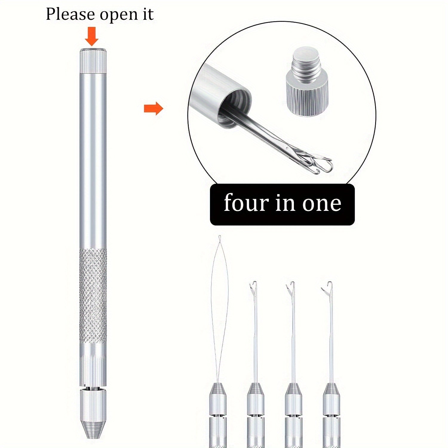 Threader Aluminum Ventilating Holder And Needles Kit