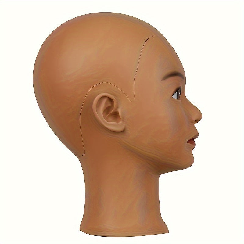 Plastic PVC Bald Human Model Head Female Professional Beauty Head