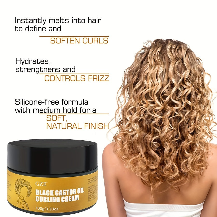 GZE Black Castor Oil Curl Defining Cream