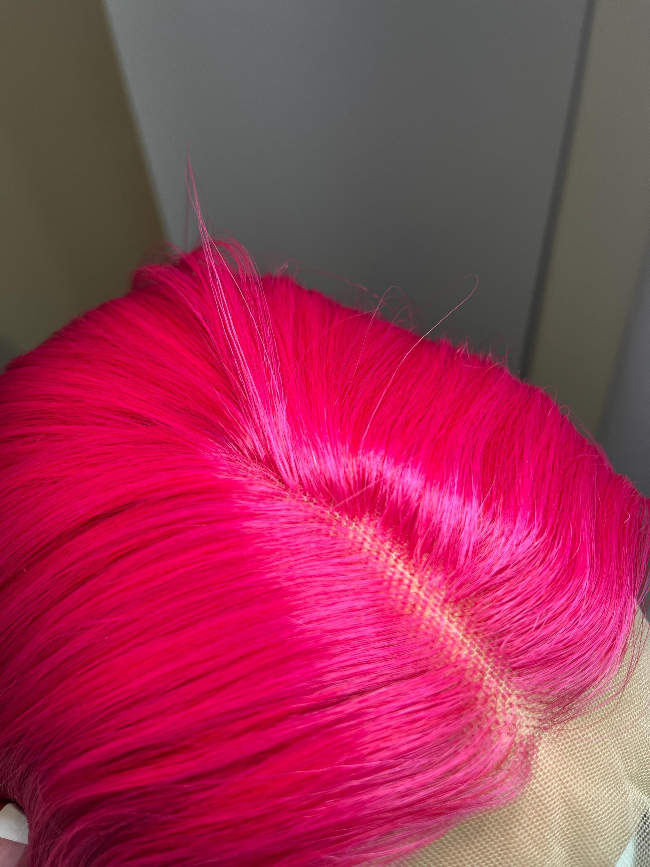 Pink Straight Wig party wig cosplay wig  Synthetic wig heat resistant wig hair loss wig