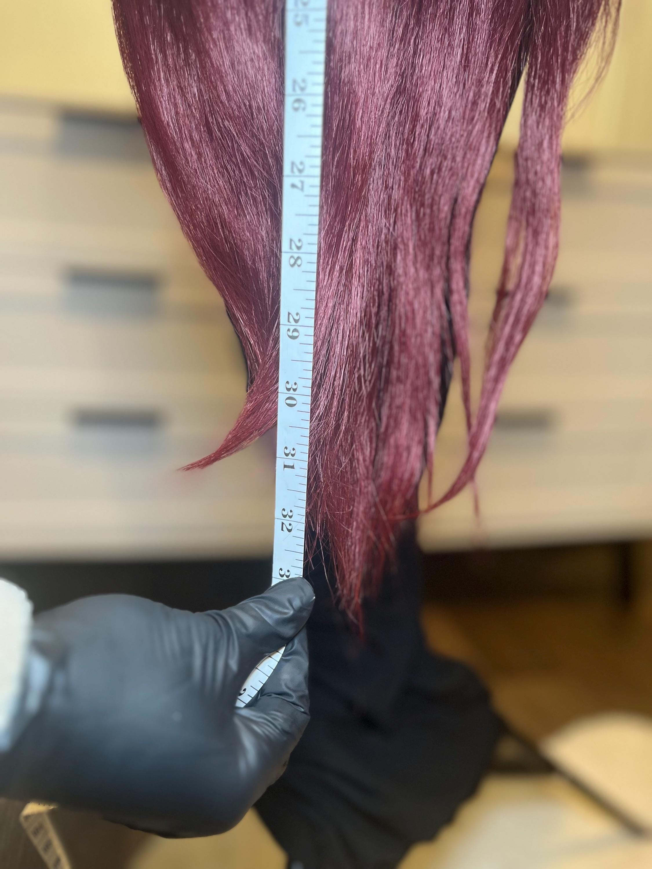 Red Straight Wig | Premium Synthetic fibers | color wine red | heat resistant