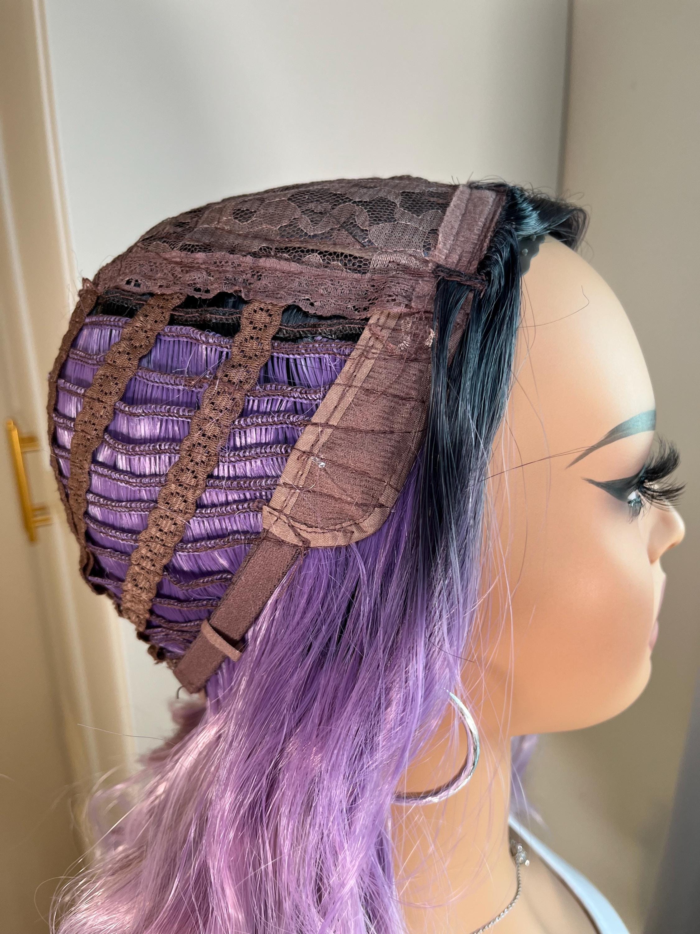 Purple ombré wig Synthetic wig party wig cosplay wig for women hair loss chemo alopecia