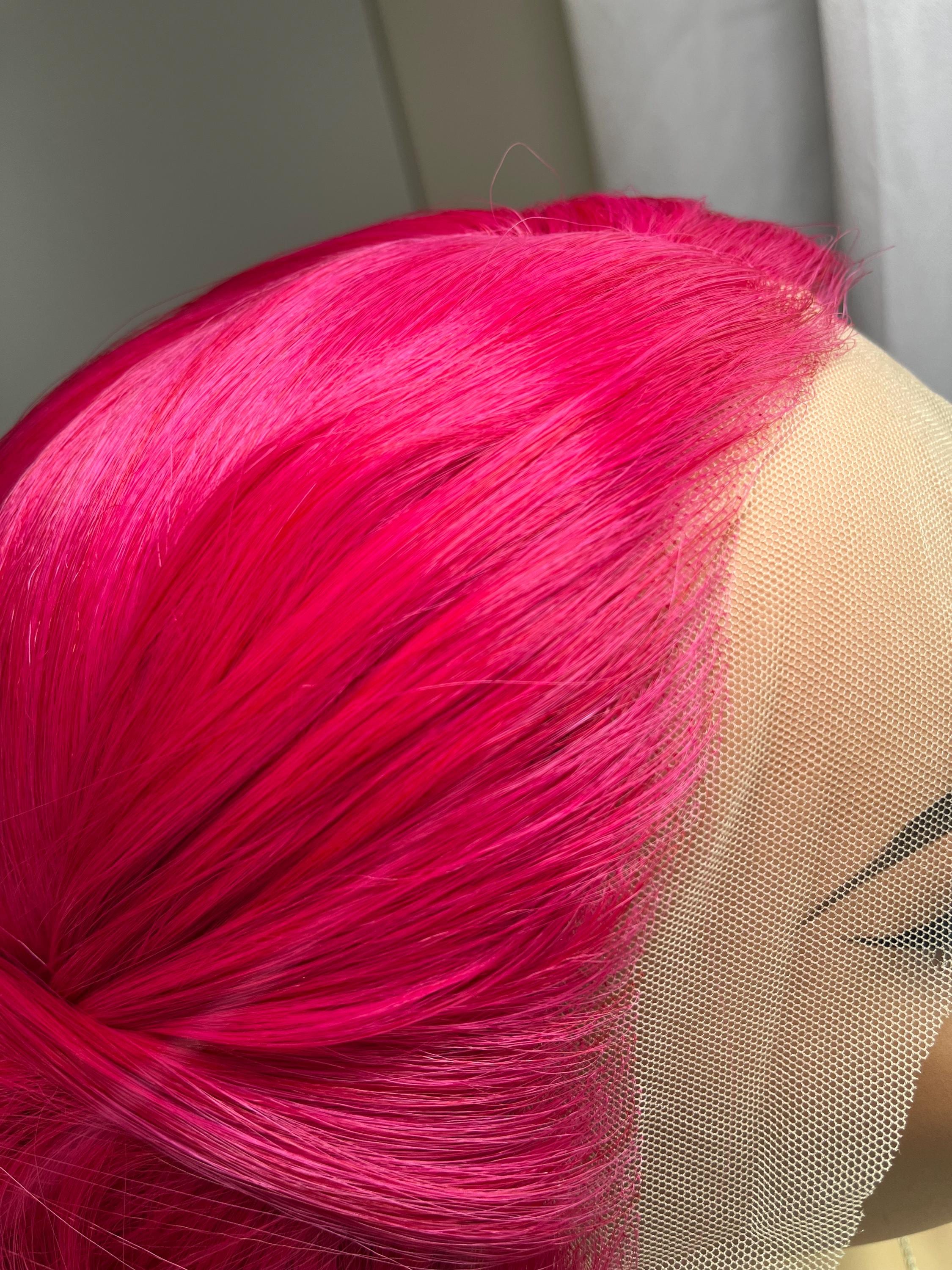 Pink Straight Wig party wig cosplay wig  Synthetic wig heat resistant wig hair loss wig