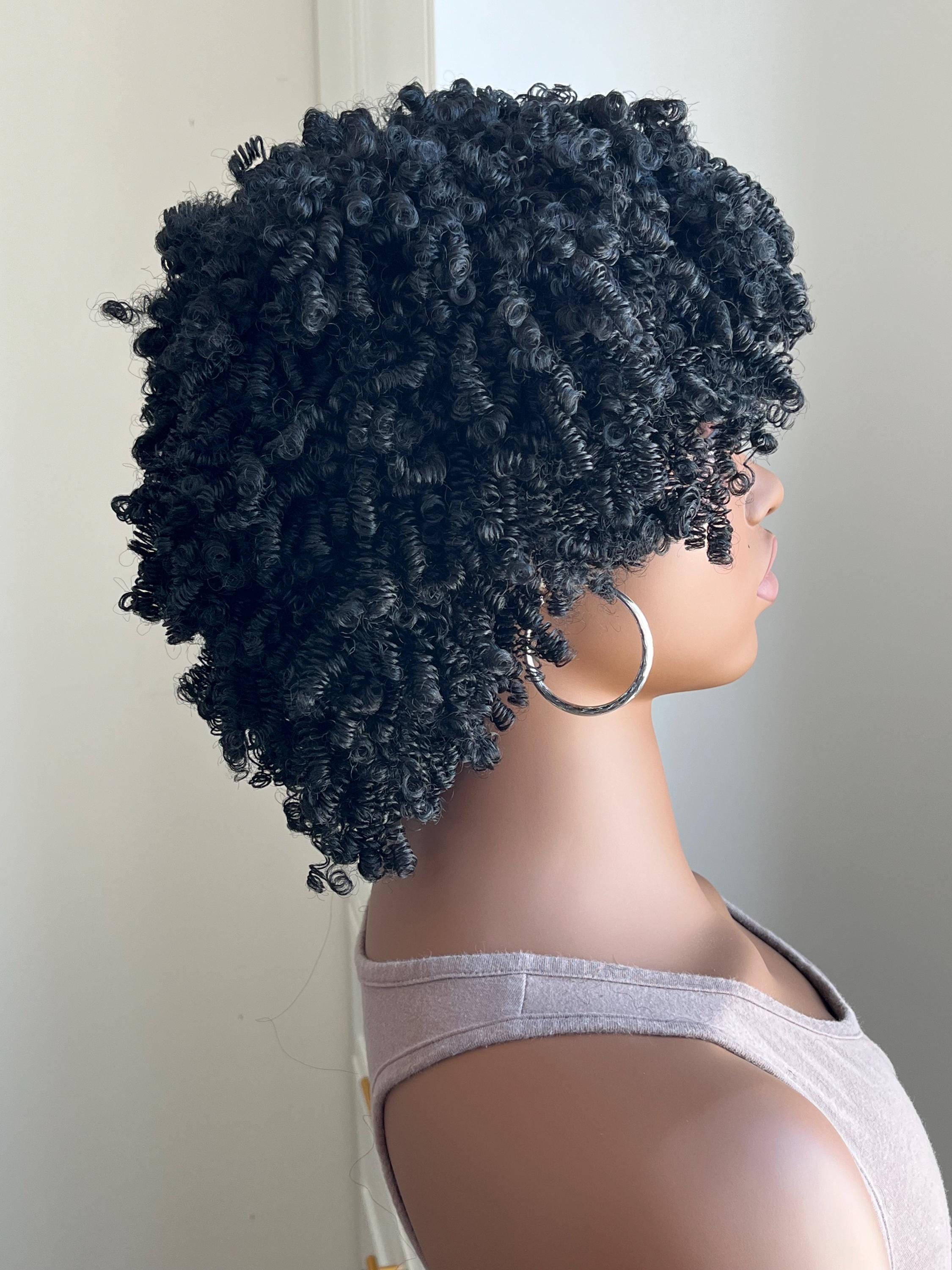 Jerry curl wig hair loss chemo alopecia Synthetic Wig lightweight