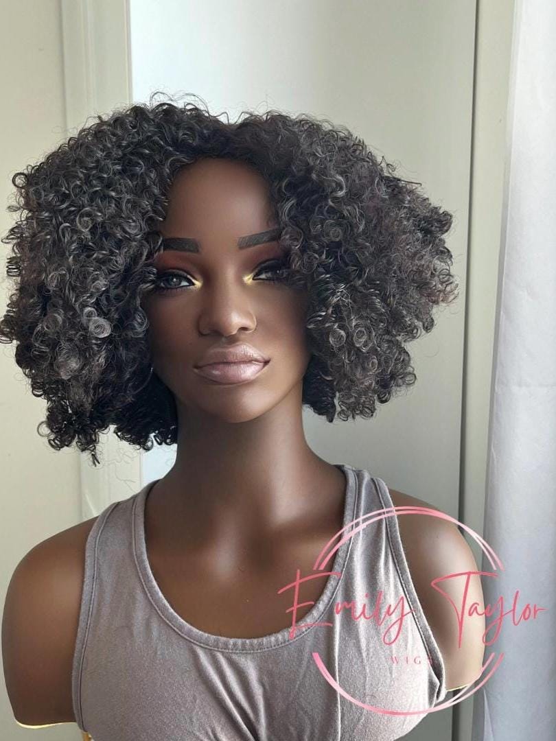 Jerry curl wig hair loss chemo alopecia Synthetic Wig lightweight