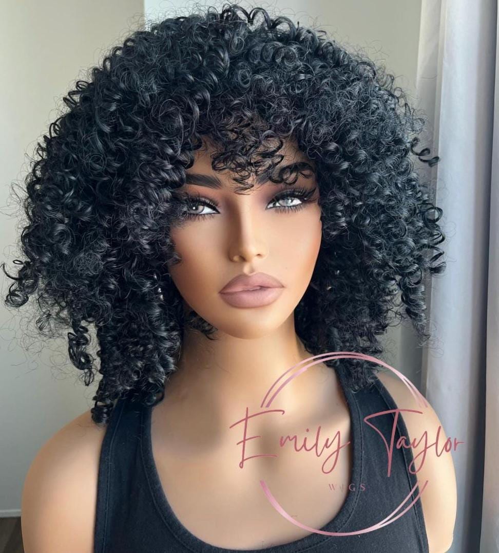 Curly Afro wig Premium Synthetic Wiig Different Colors Available Black Blonde Brown for women hair loss