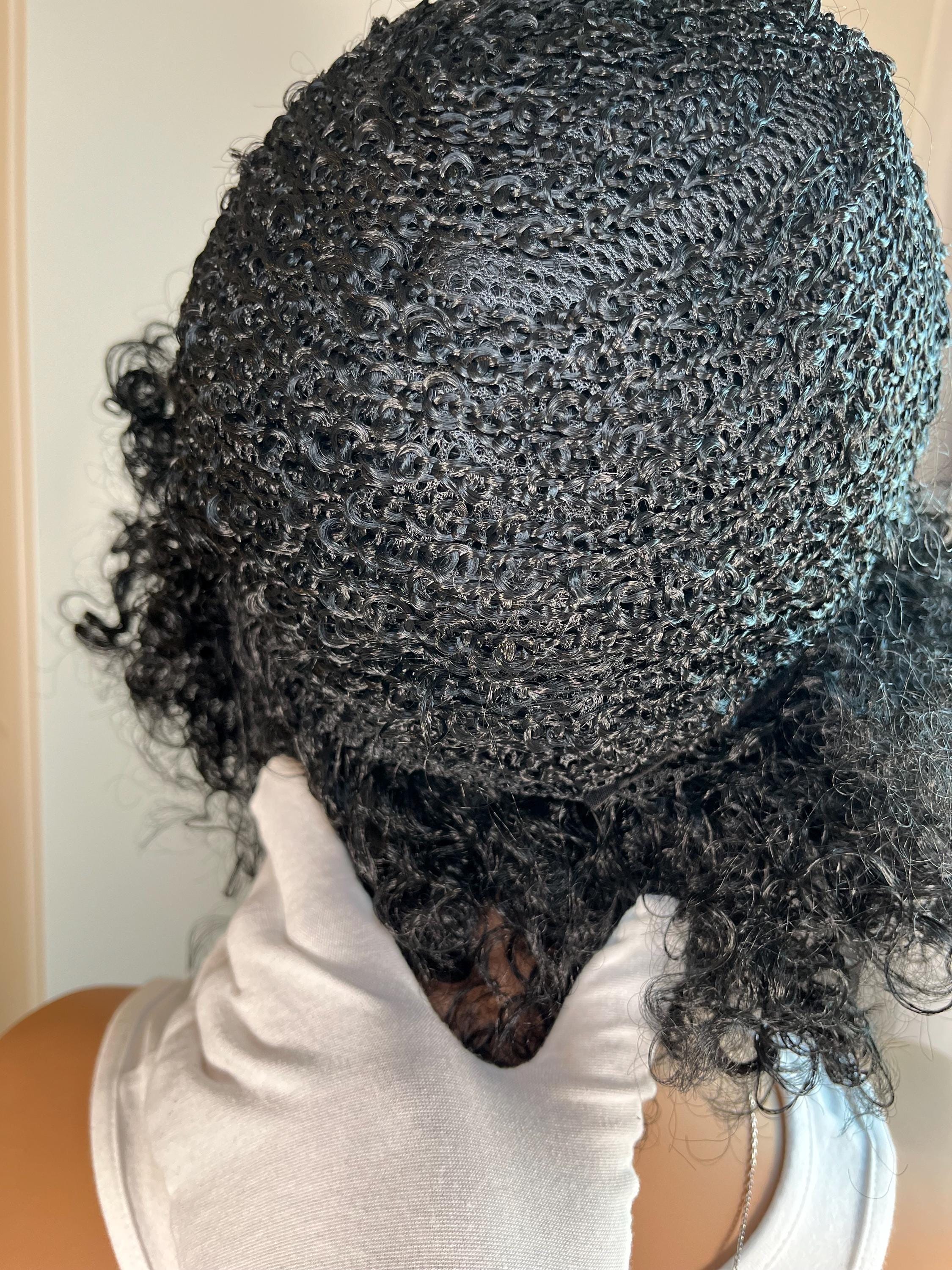 Afro curly Wig short Premium Synthetic fiber wig Black color #1 daily wear event wig
