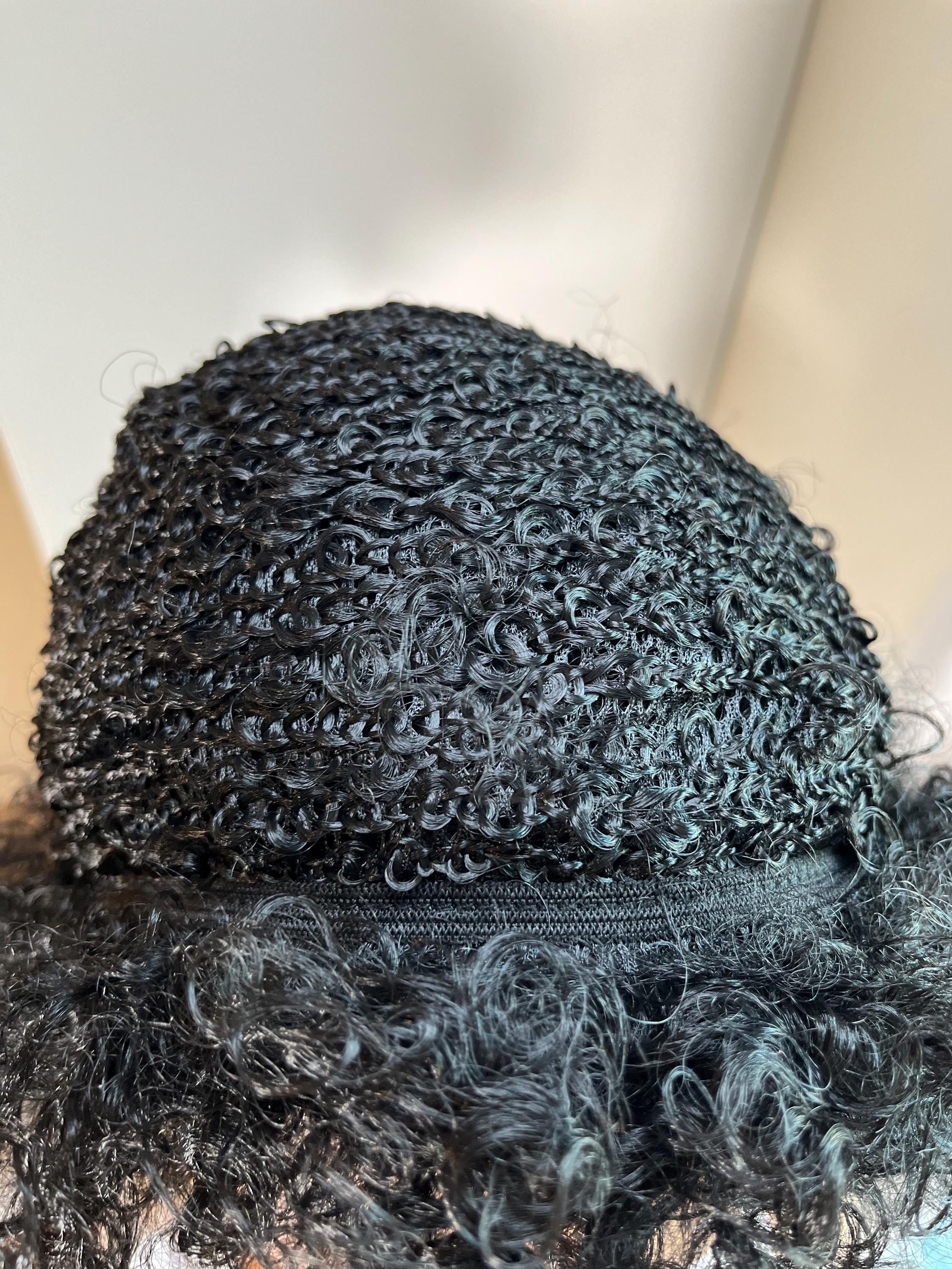 Afro curly Wig short Premium Synthetic fiber wig Black color #1 daily wear event wig