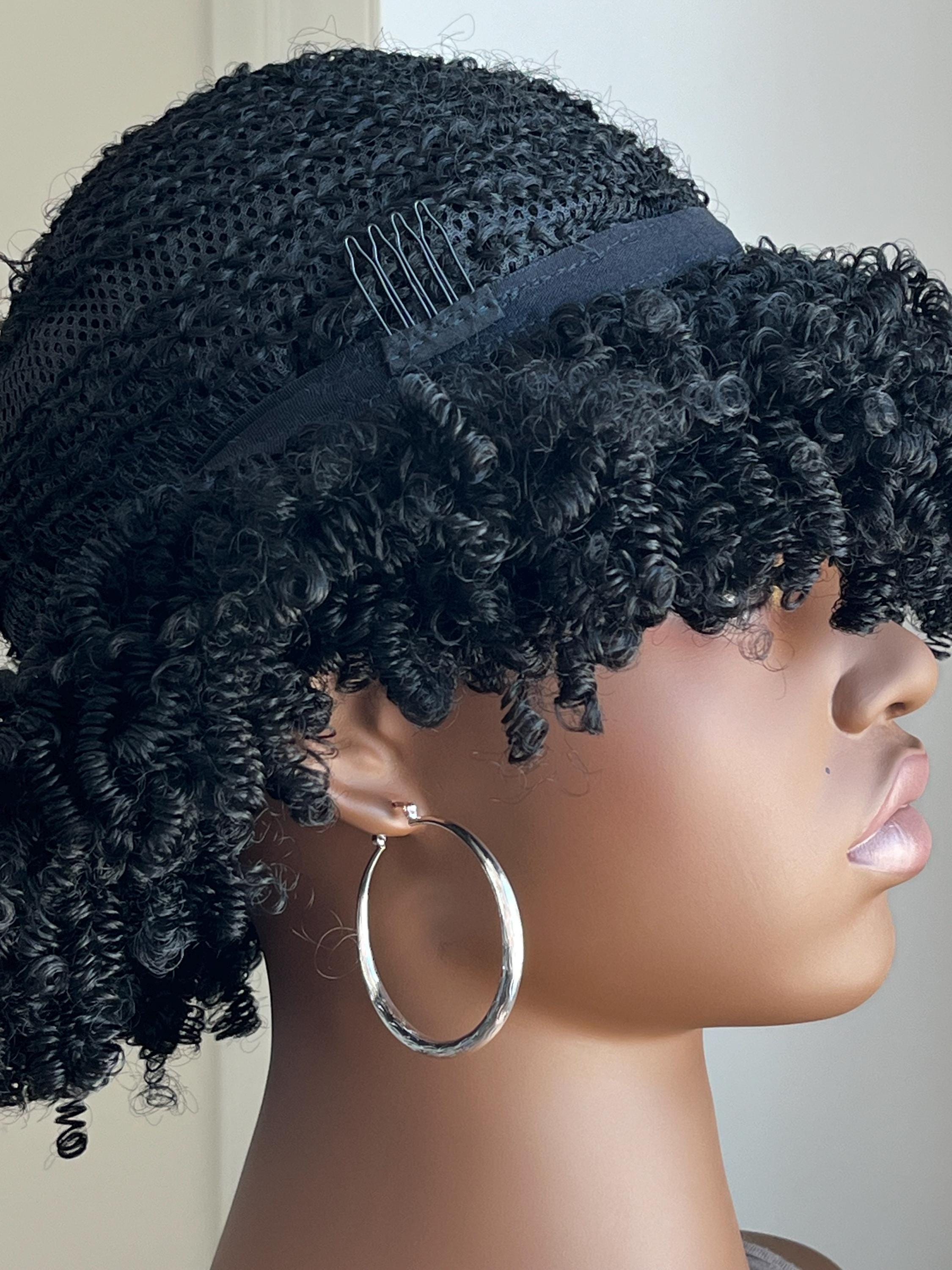 Jerry curl wig hair loss chemo alopecia Synthetic Wig lightweight