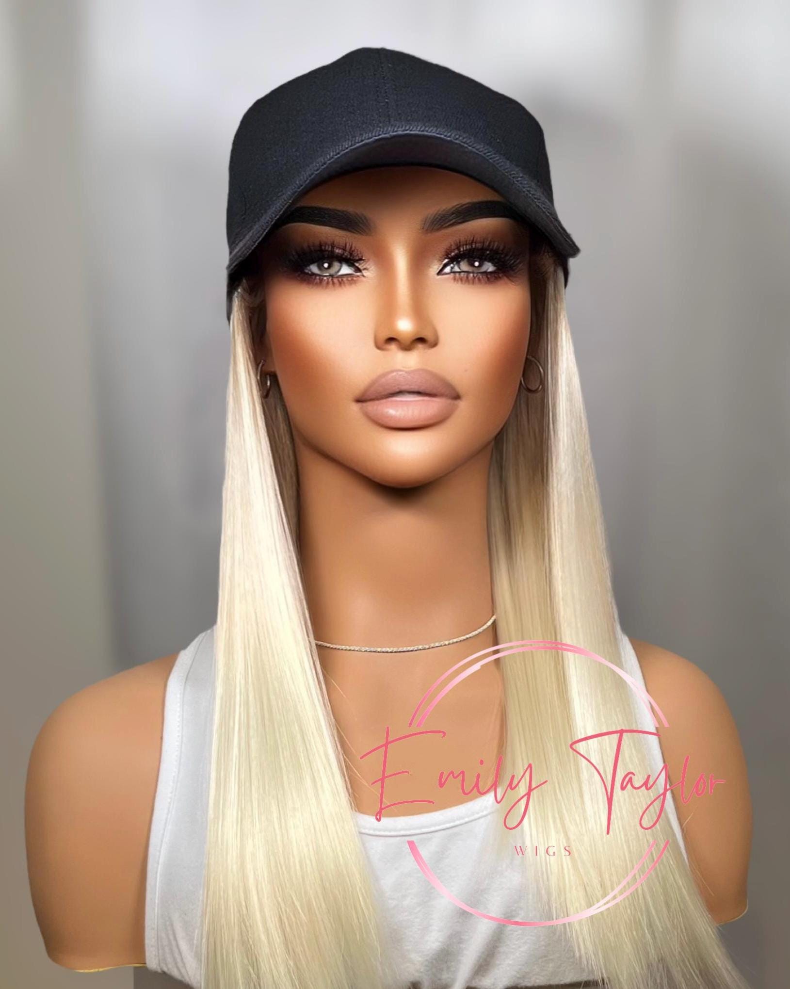 Blonde Hat Wig Baseball cap woman wig alopecia chemo wig
