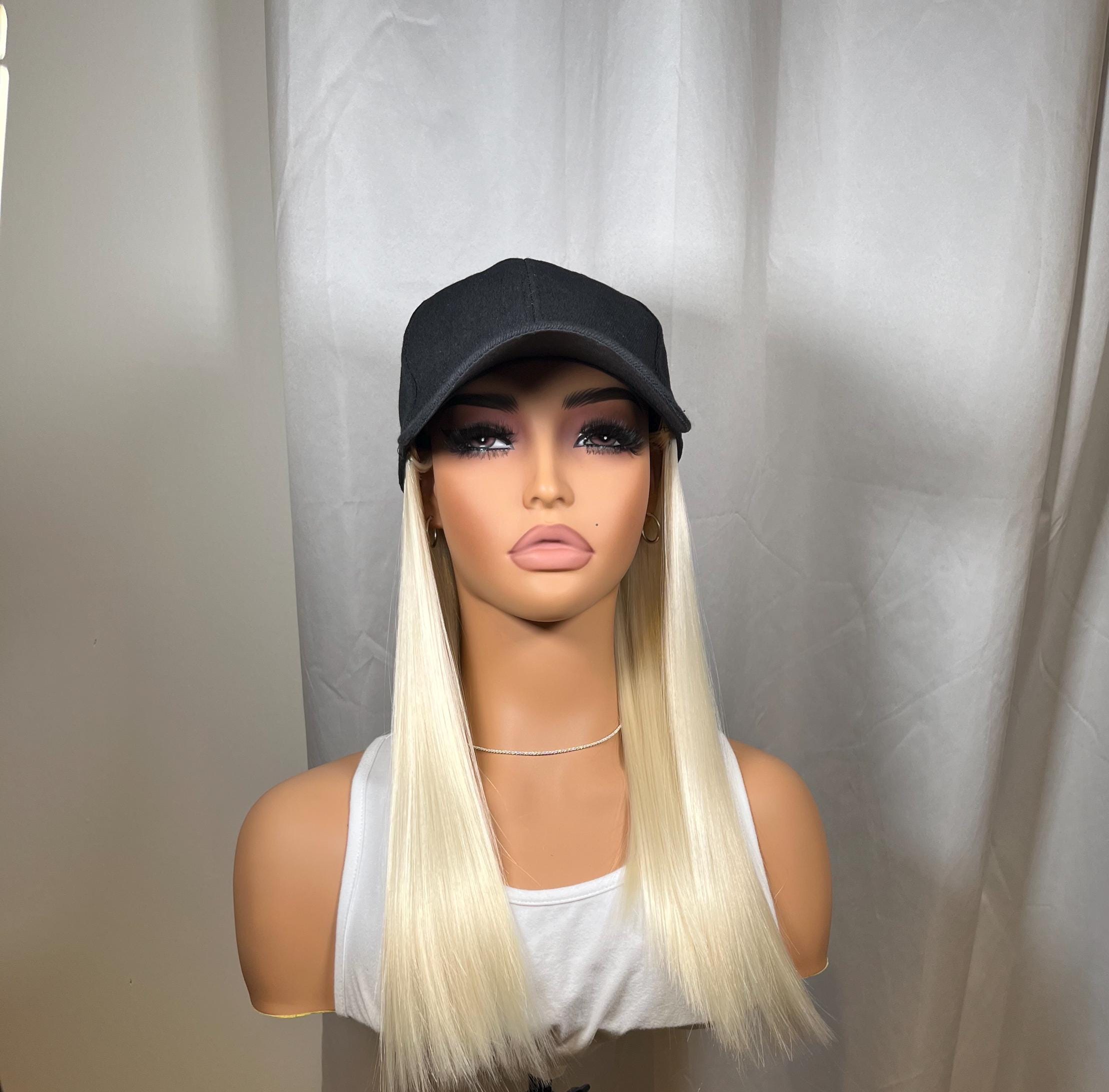 Blonde Hat Wig Baseball cap woman wig alopecia chemo wig