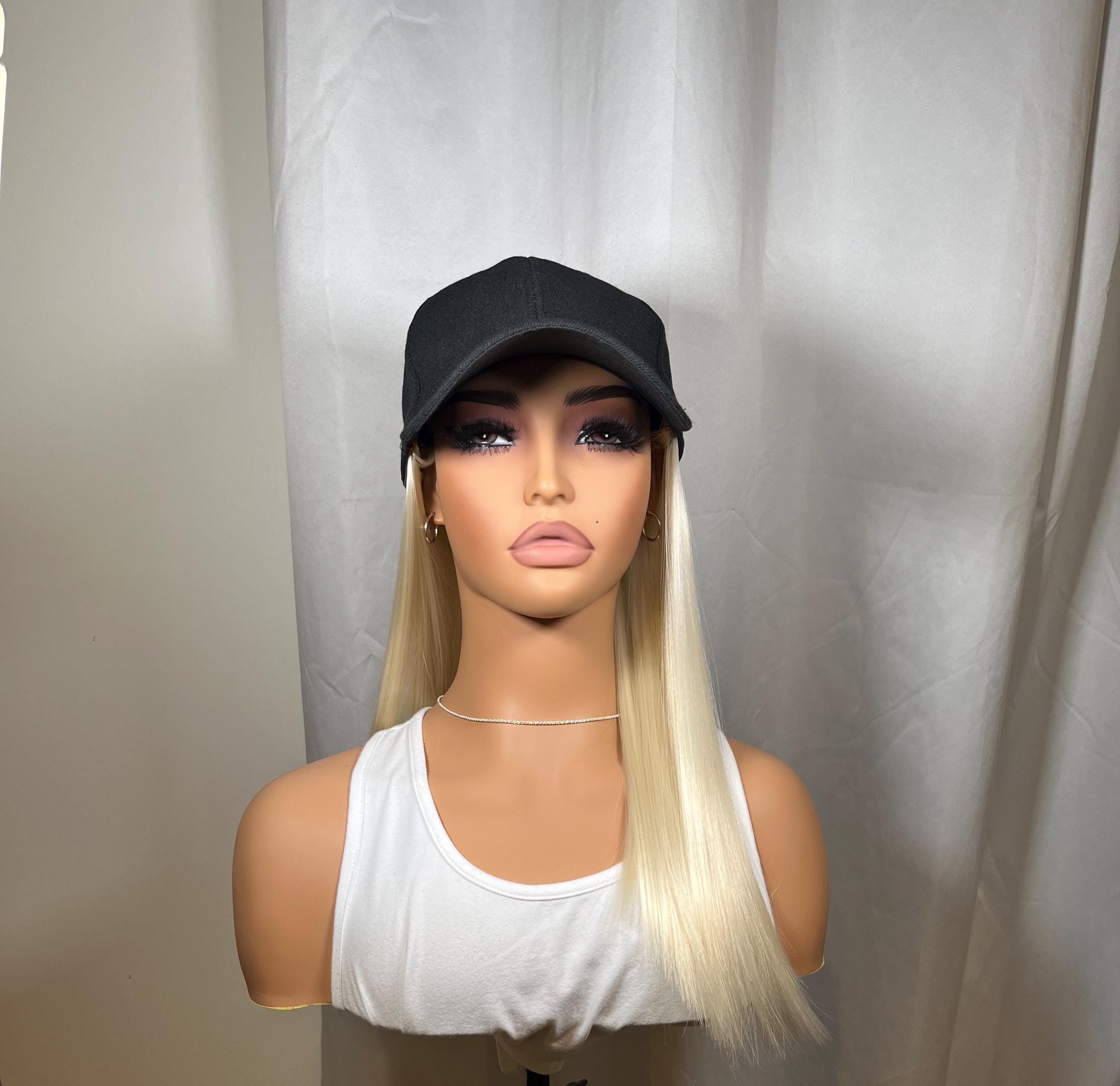 Blonde Hat Wig Baseball cap woman wig alopecia chemo wig