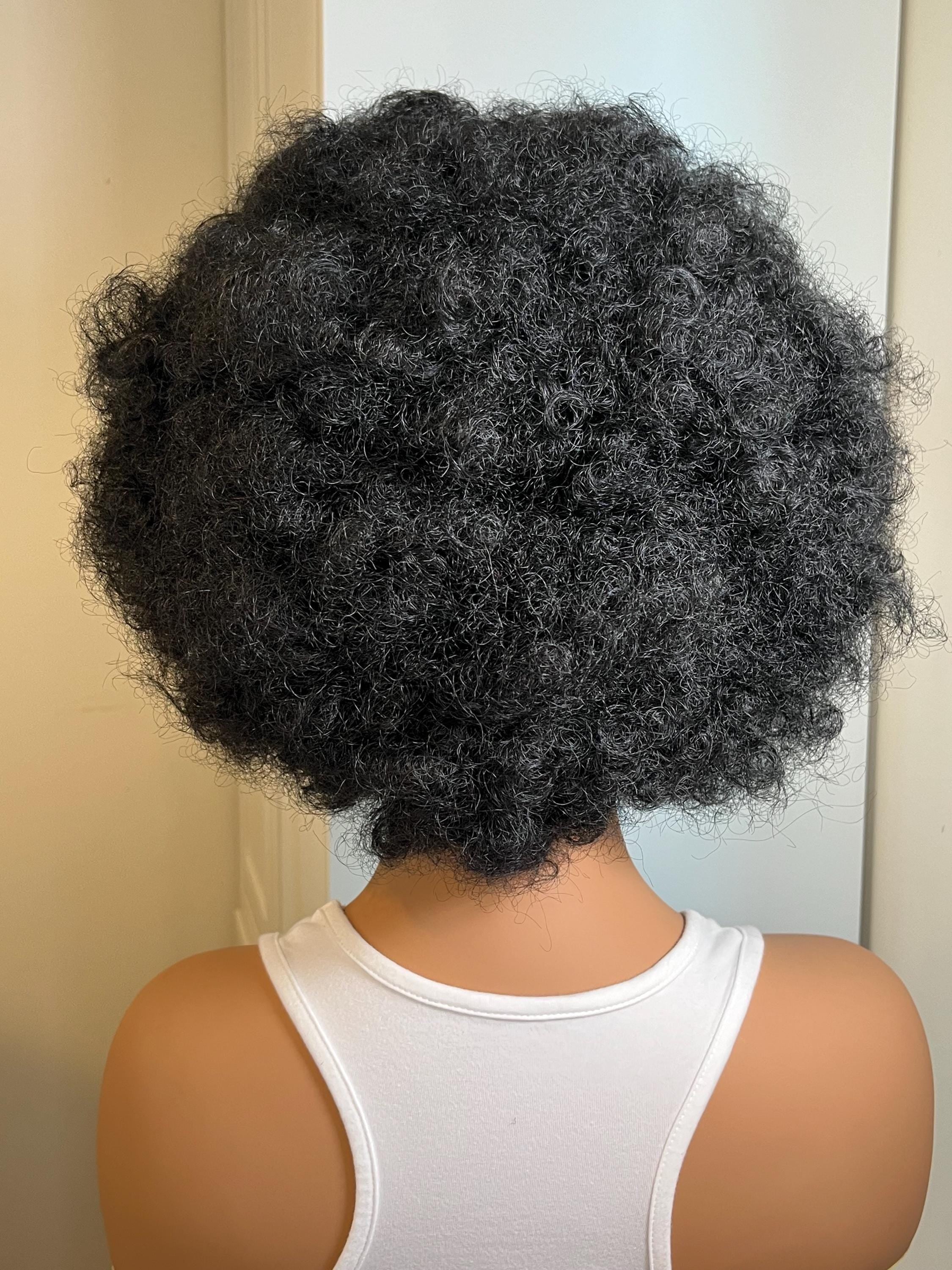 Headband big Afro wig | Premium Synthetic fibers| color 1b