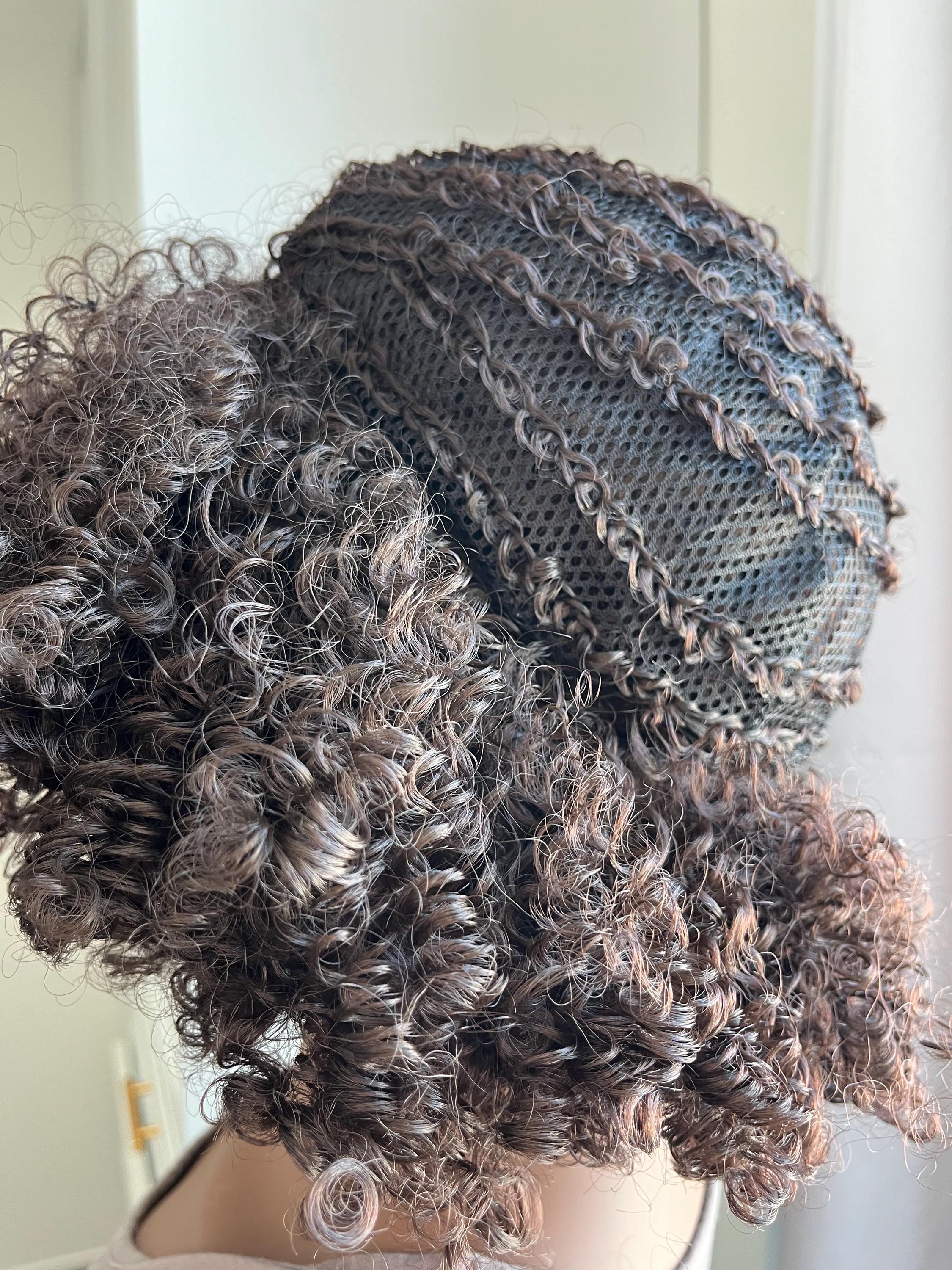 Jerry curl wig hair loss chemo alopecia Synthetic Wig lightweight