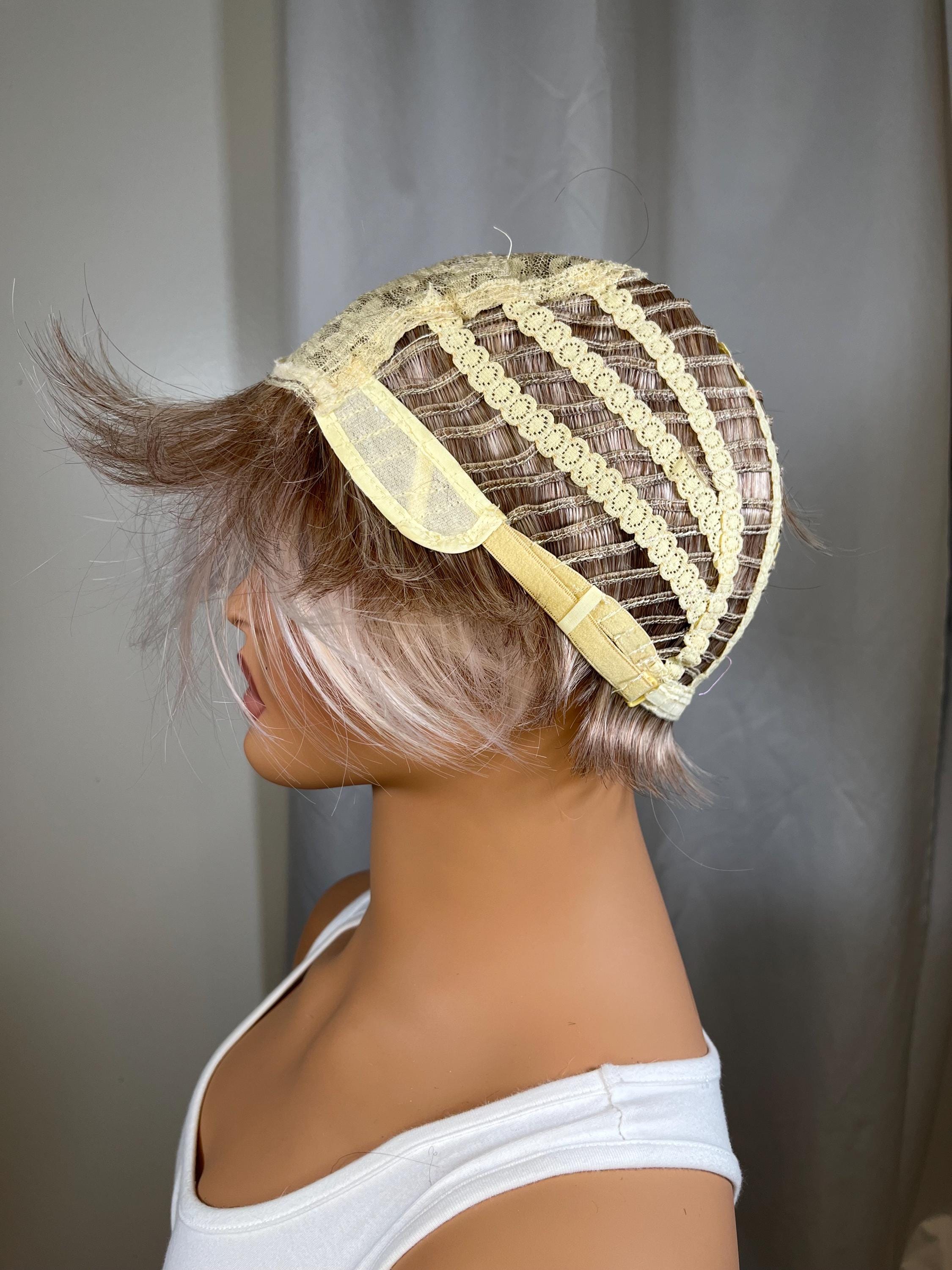 Blonde pink and brown Pixie Wig | Premium Synthetic fibers for women  alopecia chemo hair loss