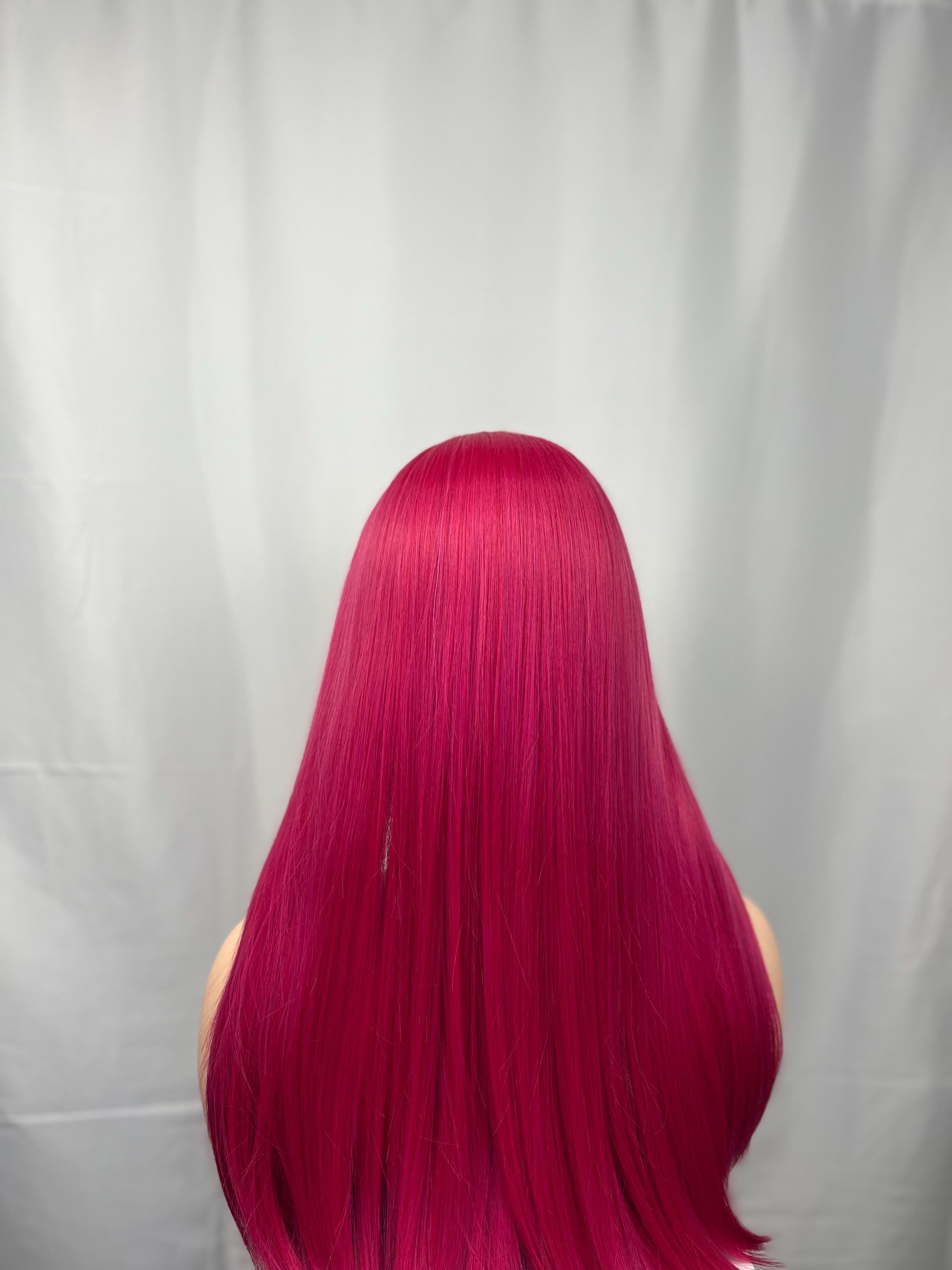 Pink Straight Wig party wig cosplay wig  Synthetic wig heat resistant wig hair loss wig
