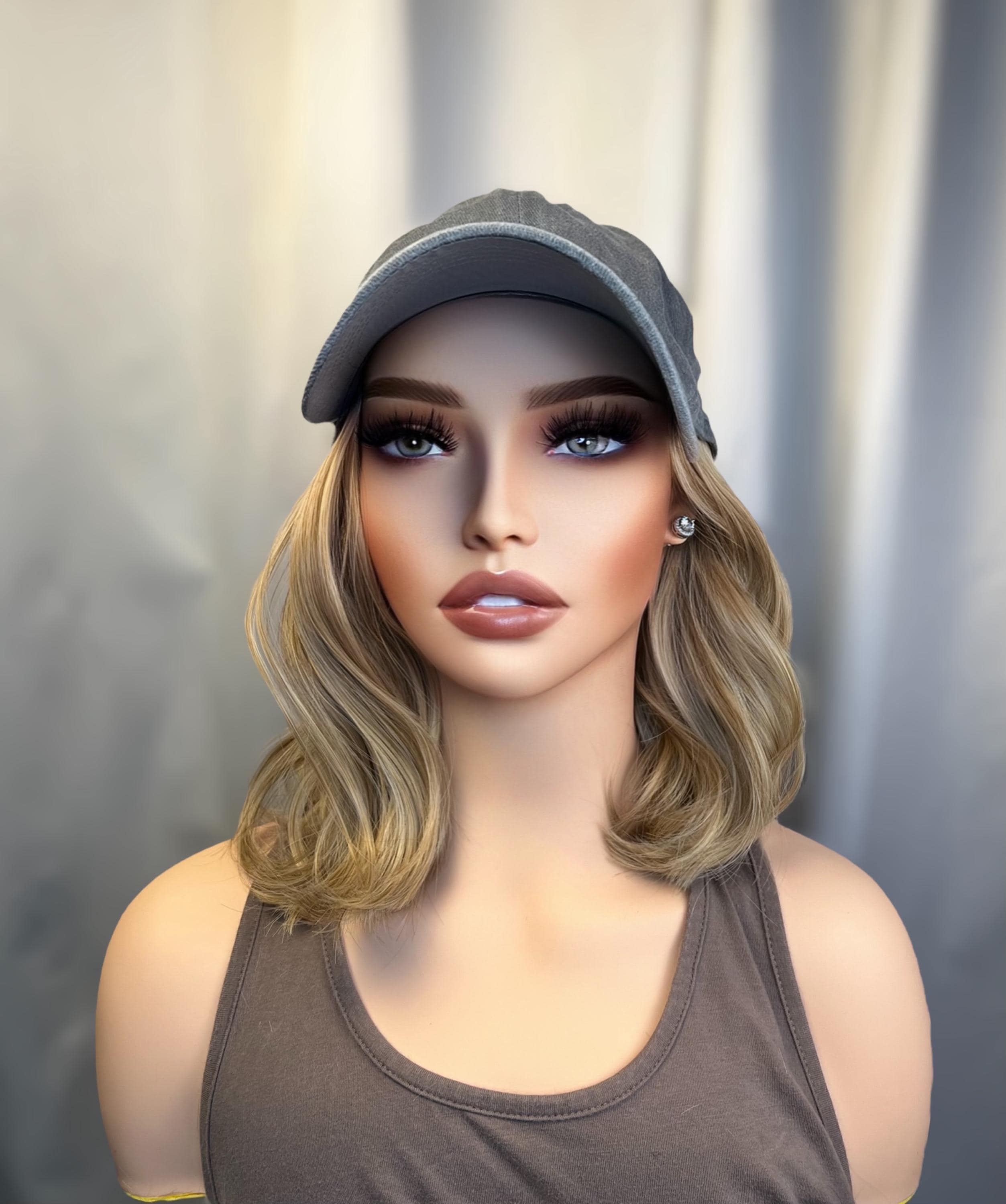 Blonde Hat Wig Baseball cap woman wig alopecia chemo wig