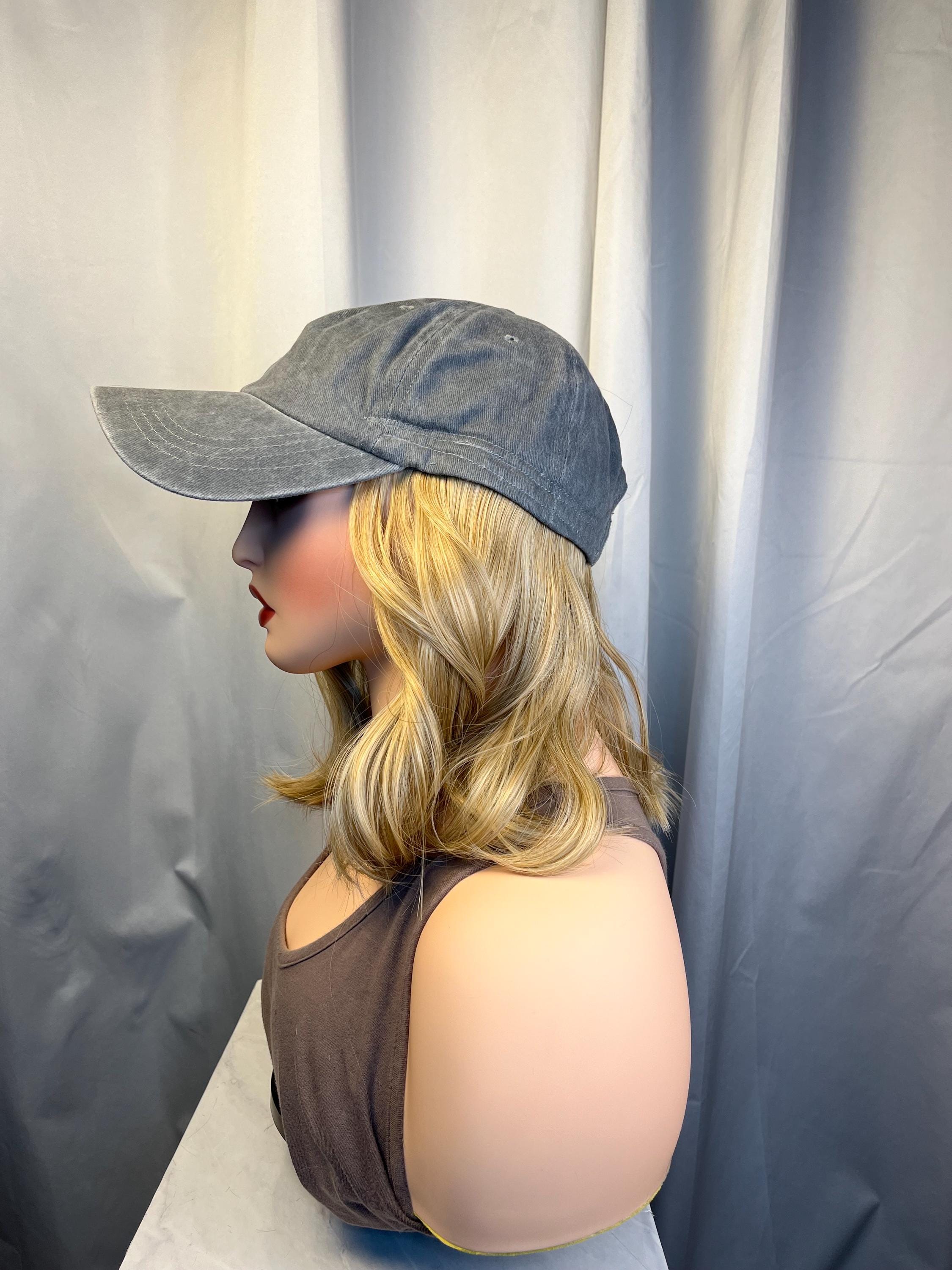 Blonde Hat Wig Baseball cap woman wig alopecia chemo wig