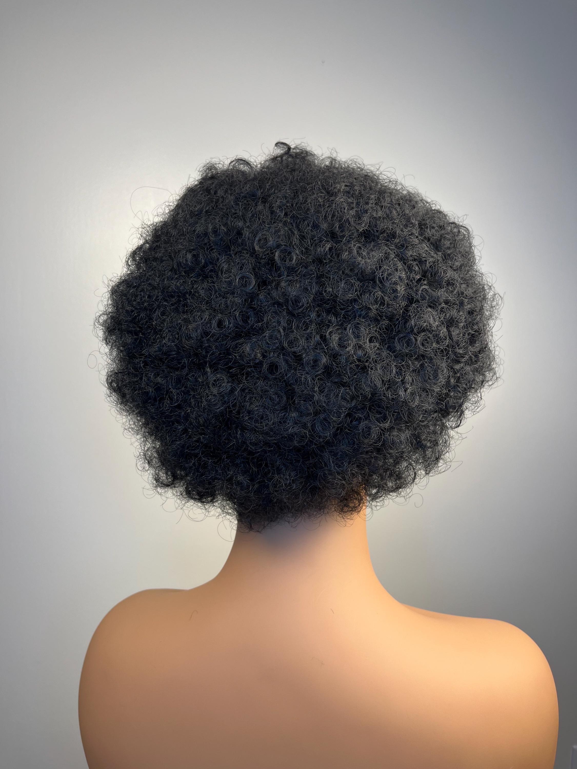 Afro Wig kinky black wig Premium Synthetic fibers Black short medium big wig