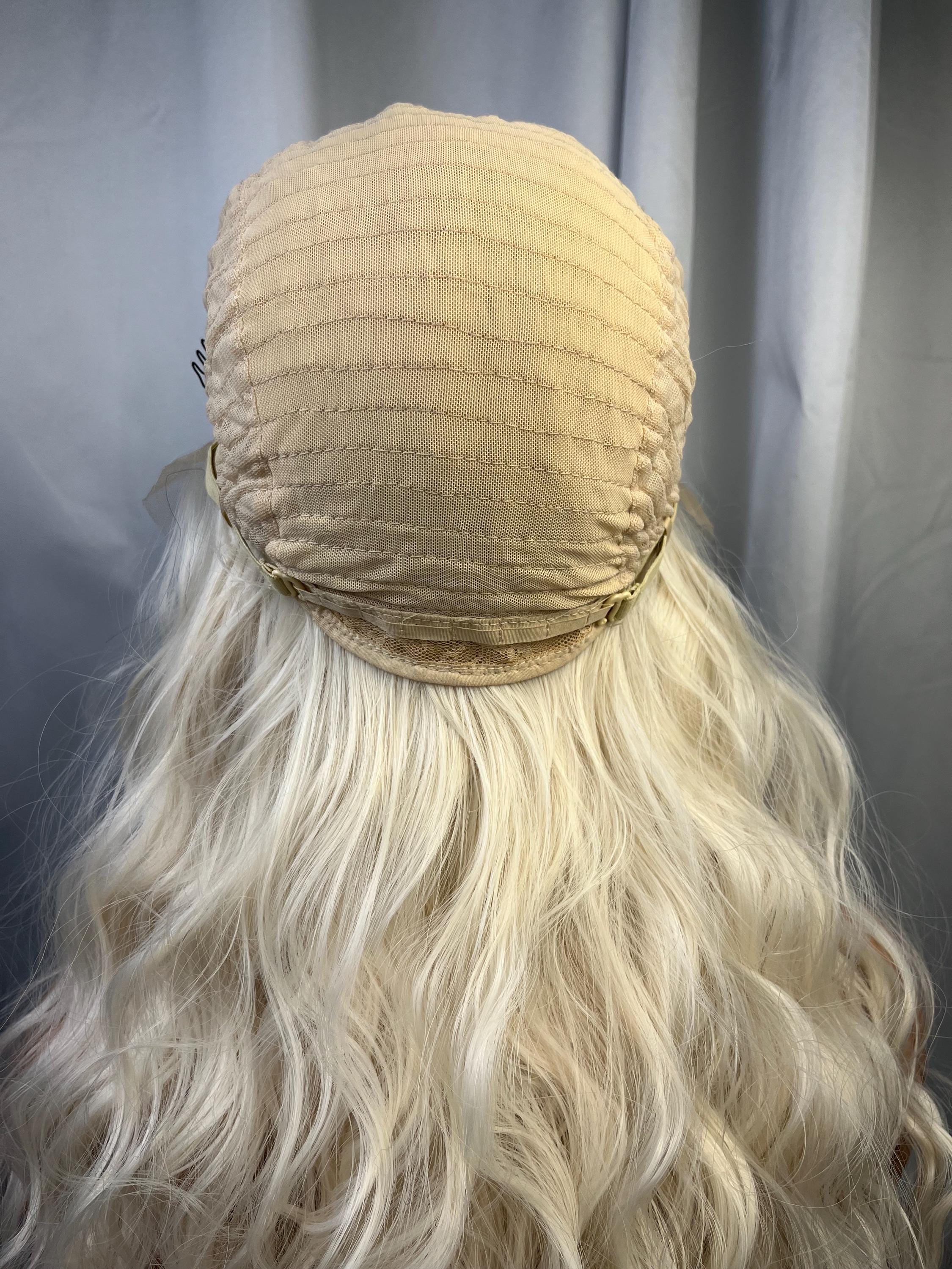 Blonde Ombre dark roots Body wave lace closure glueless wig middle part synthetic wig heat resistant women alopecia chemo