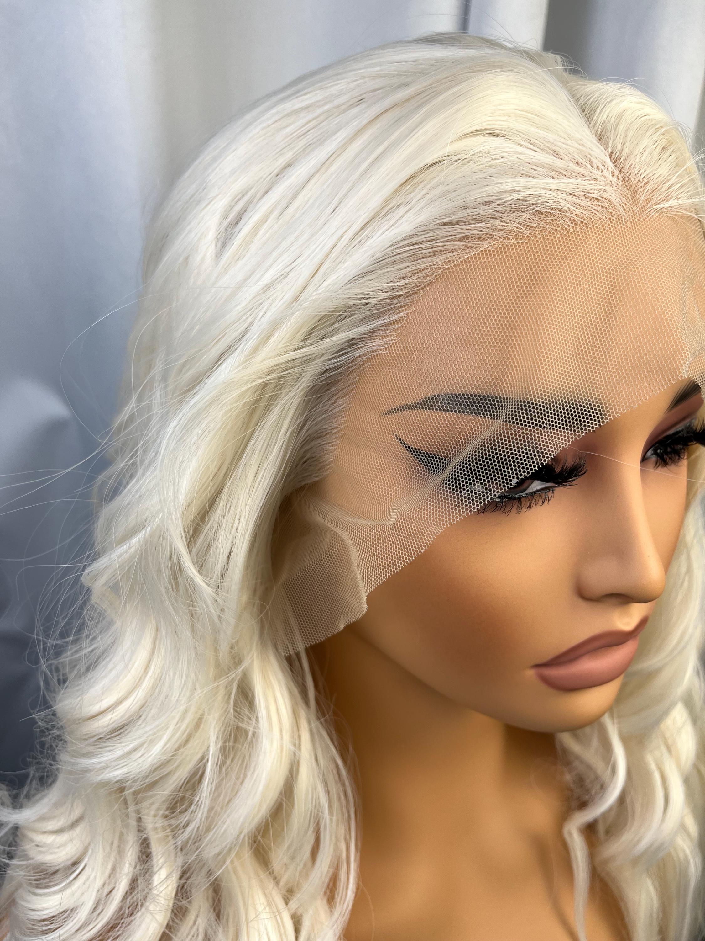 Blonde Ombre dark roots Body wave lace closure glueless wig middle part synthetic wig heat resistant women alopecia chemo
