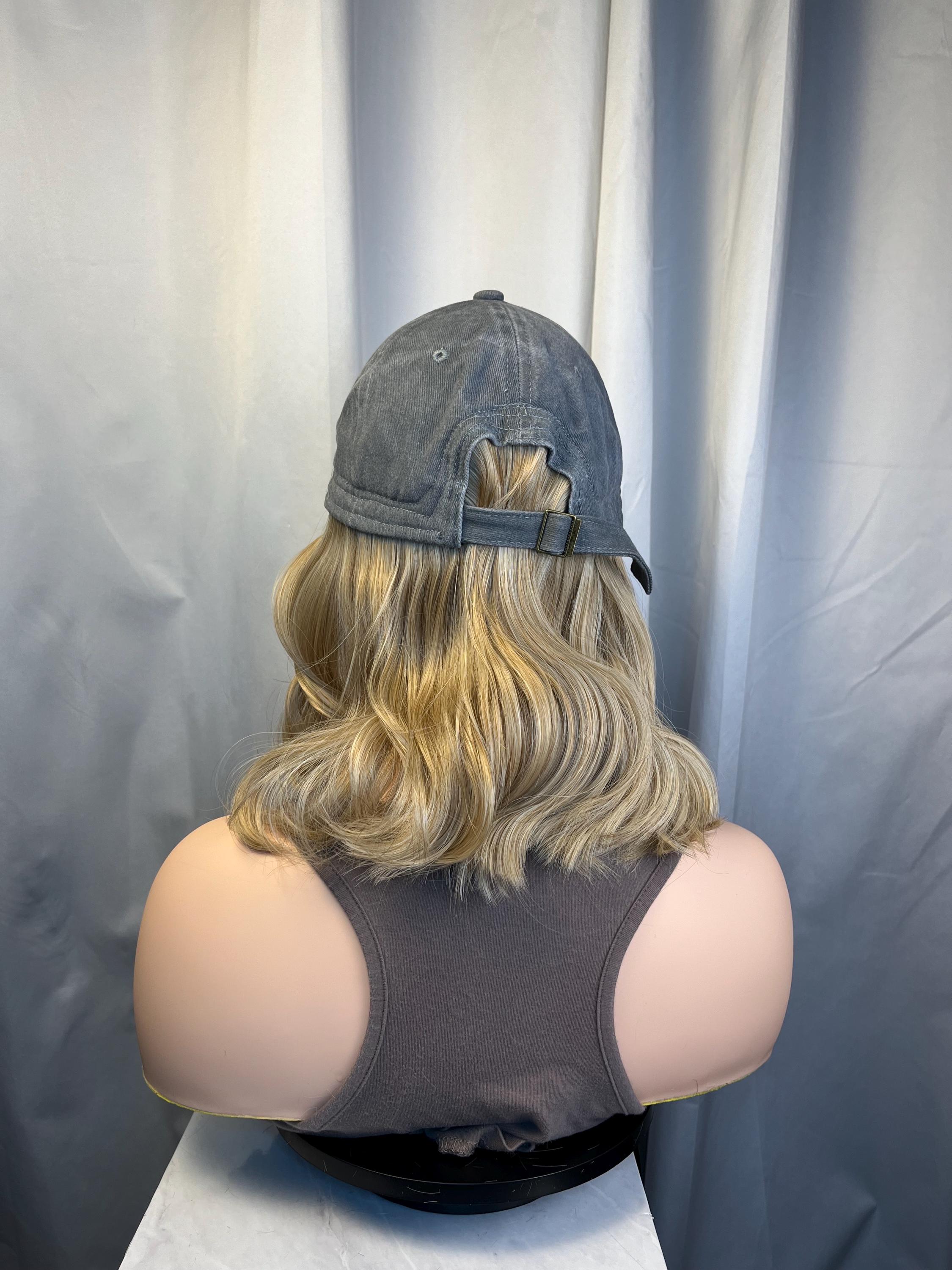 Blonde Hat Wig Baseball cap woman wig alopecia chemo wig