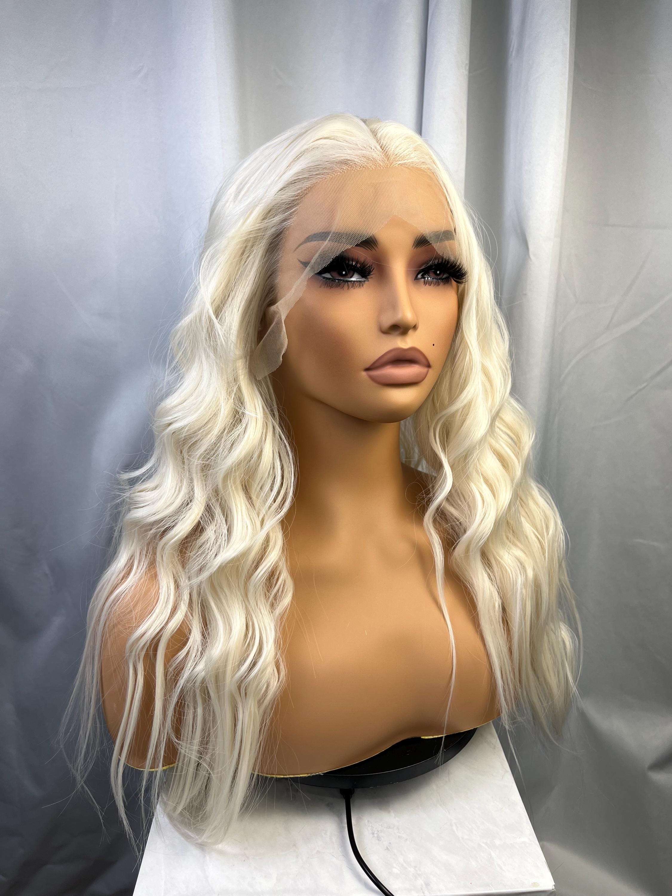 Blonde Ombre dark roots Body wave lace closure glueless wig middle part synthetic wig heat resistant women alopecia chemo