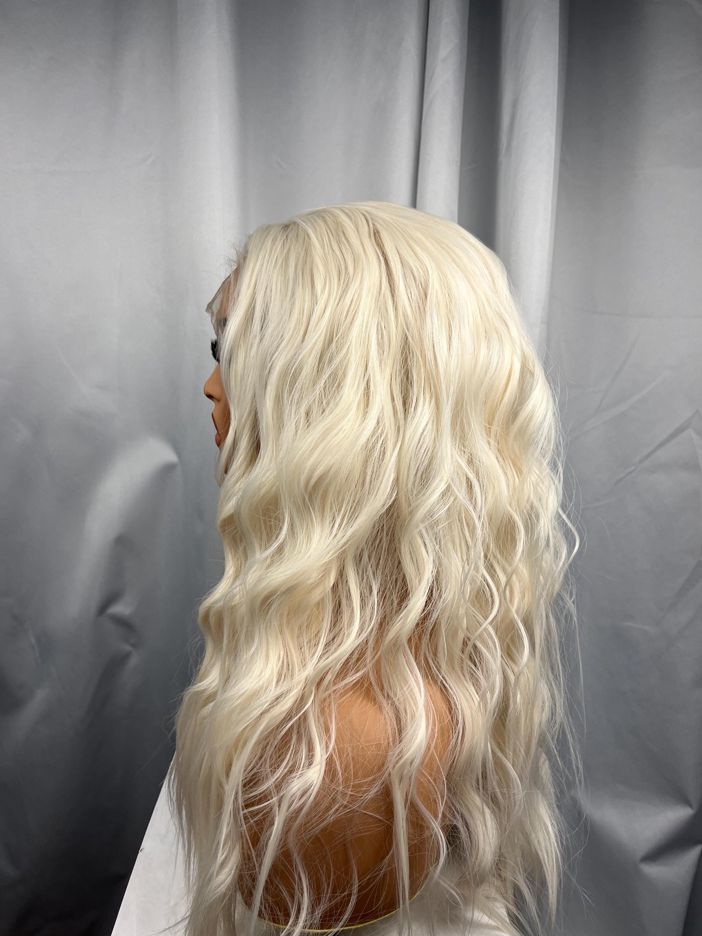 Blonde Ombre dark roots Body wave lace closure glueless wig middle part synthetic wig heat resistant women alopecia chemo