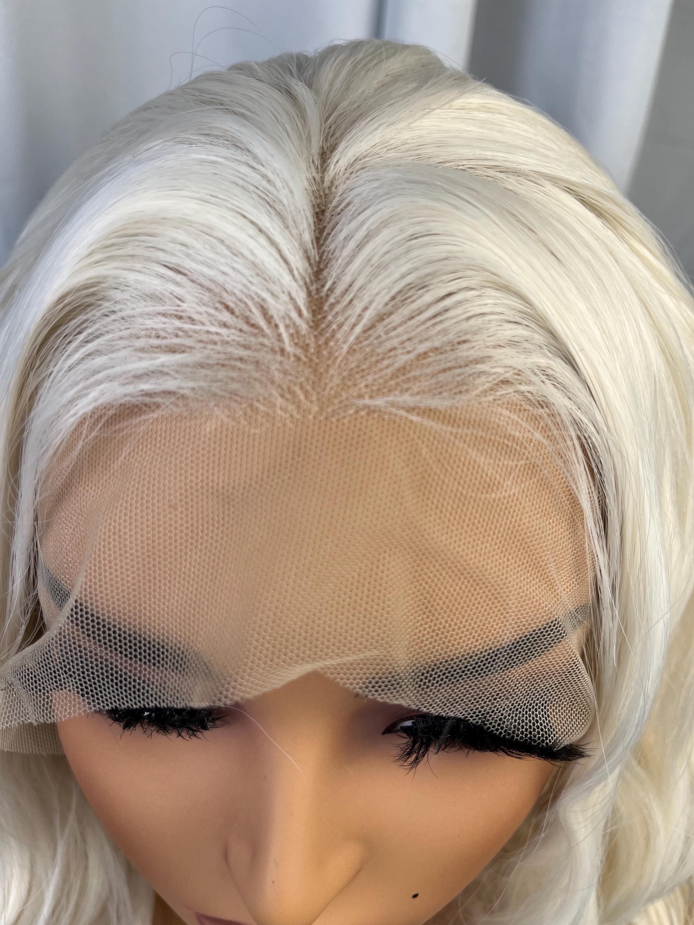 Blonde Ombre dark roots Body wave lace closure glueless wig middle part synthetic wig heat resistant women alopecia chemo