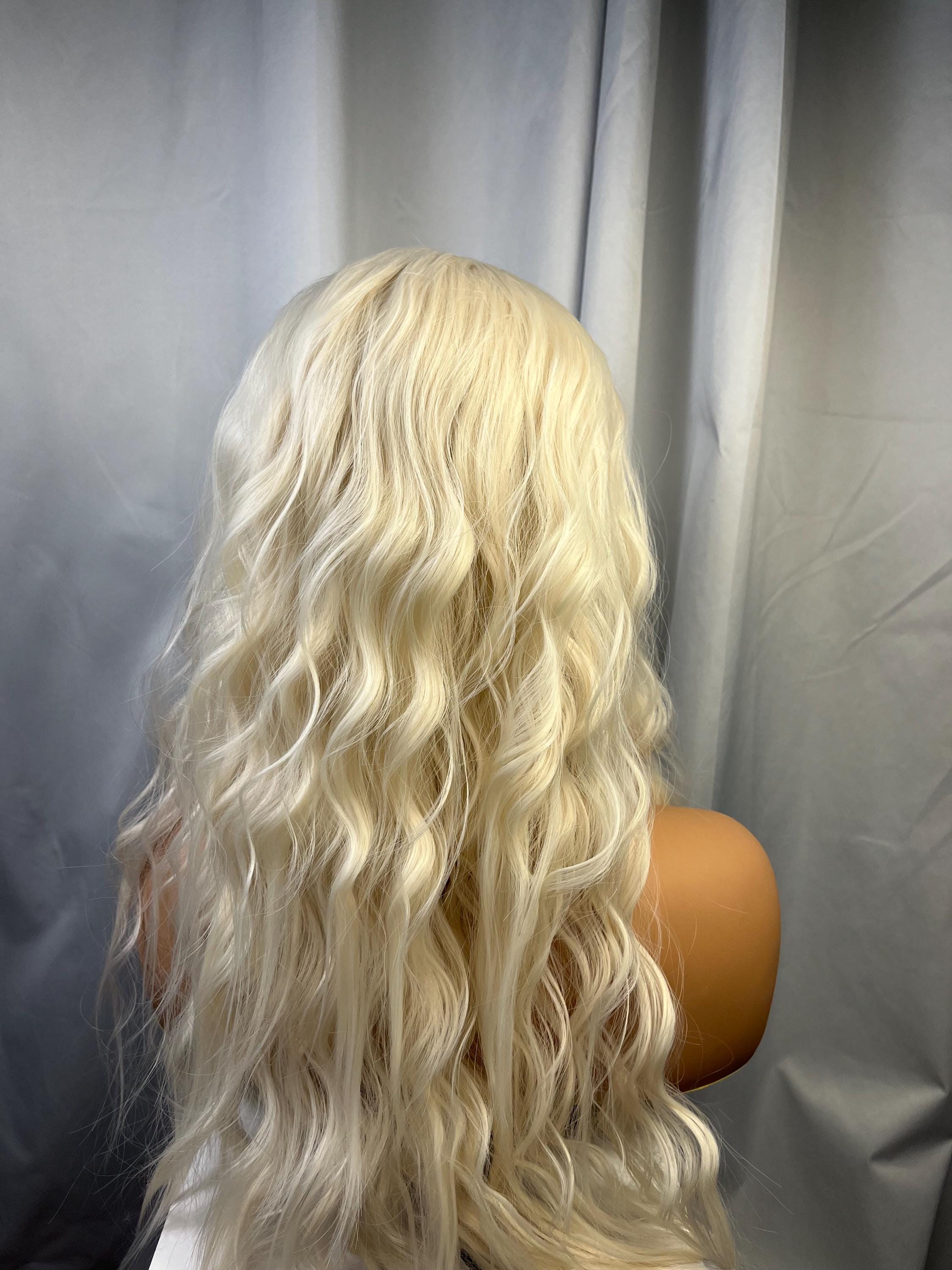 Blonde Ombre dark roots Body wave lace closure glueless wig middle part synthetic wig heat resistant women alopecia chemo